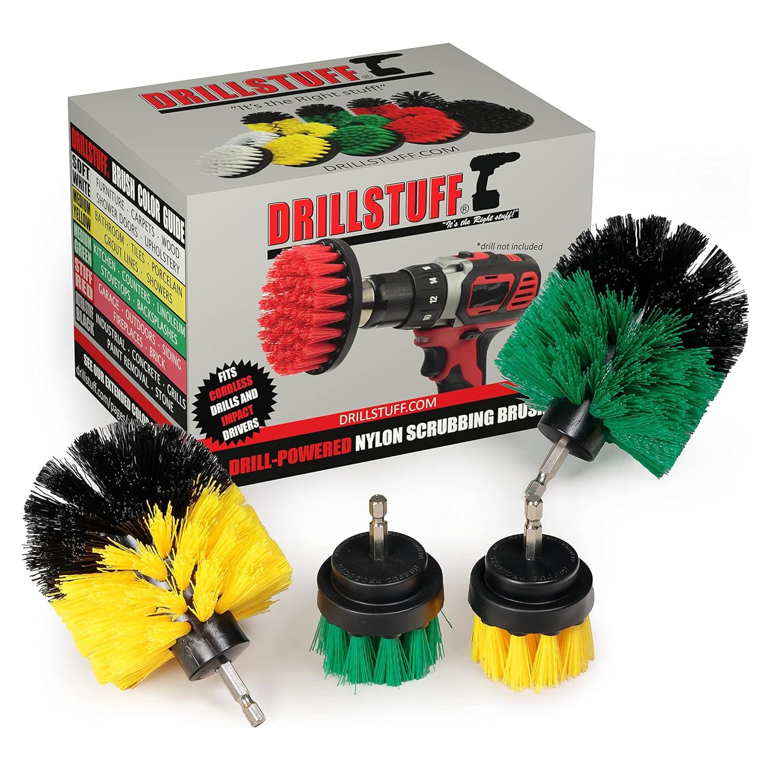Kit de cepillos limpiadores para taladro Drillstuff 4 piezas