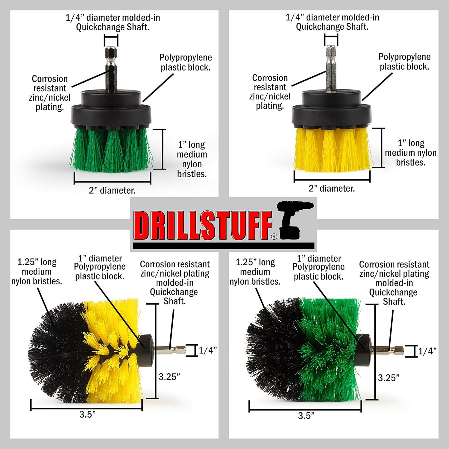 Kit de cepillos limpiadores para taladro Drillstuff 4 piezas