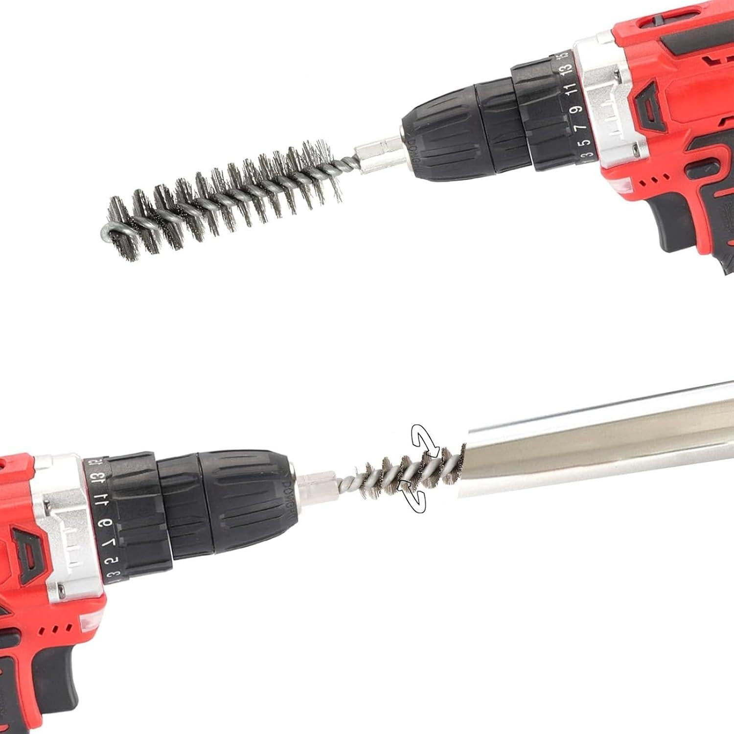 Juego de 6 cepillos de perforación BUXIMN para taladro