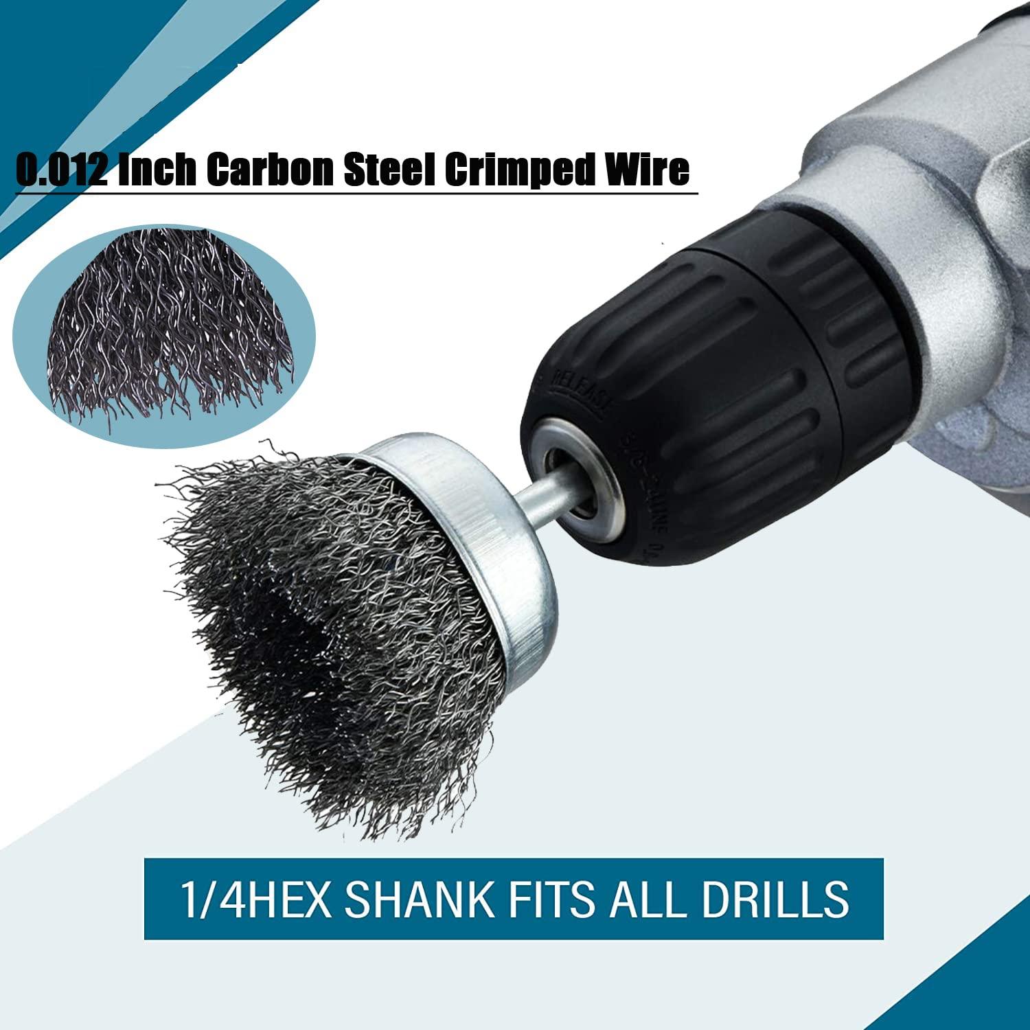 Paquete de 5 cepillos de copa de alambre WENORA 3"