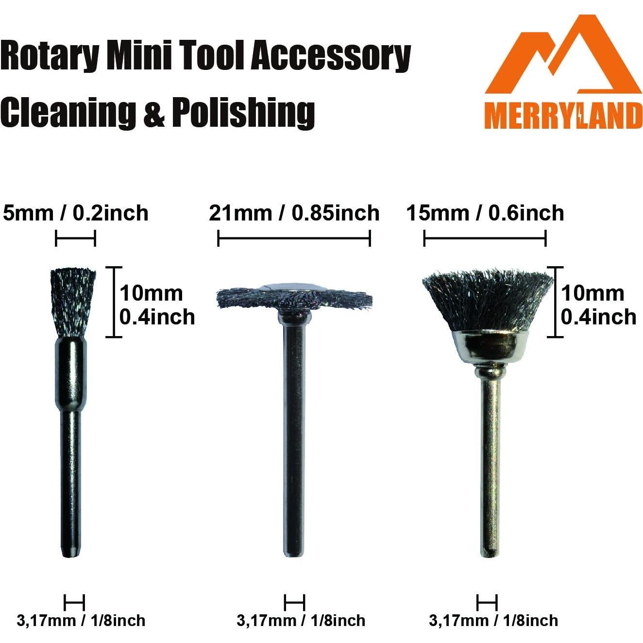 Juego de Cepillos de Acero Merryland RMTA072C1 - 72 Piezas