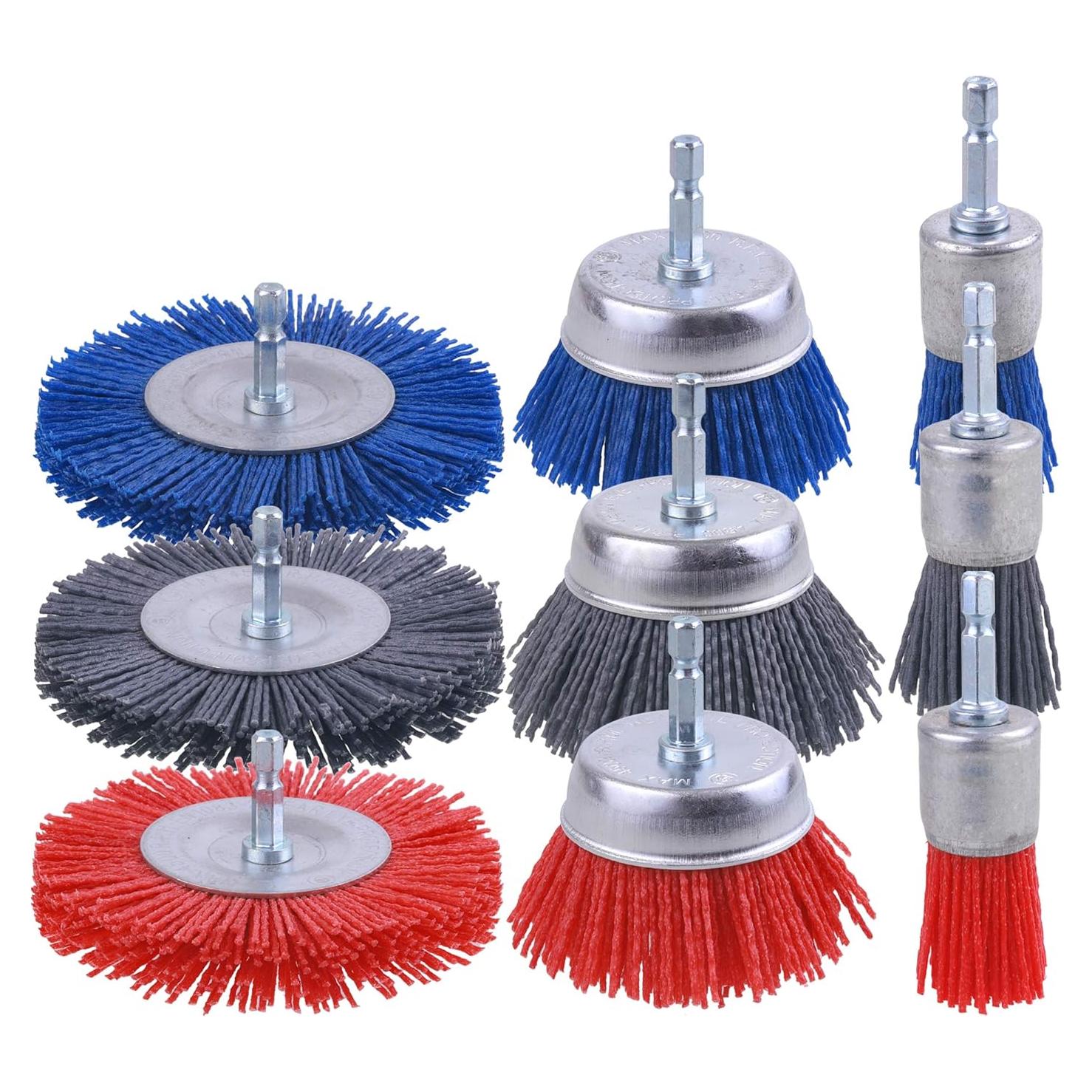 Juego de Cepillos Abrasivos de Nylon Rocaris 9 Piezas