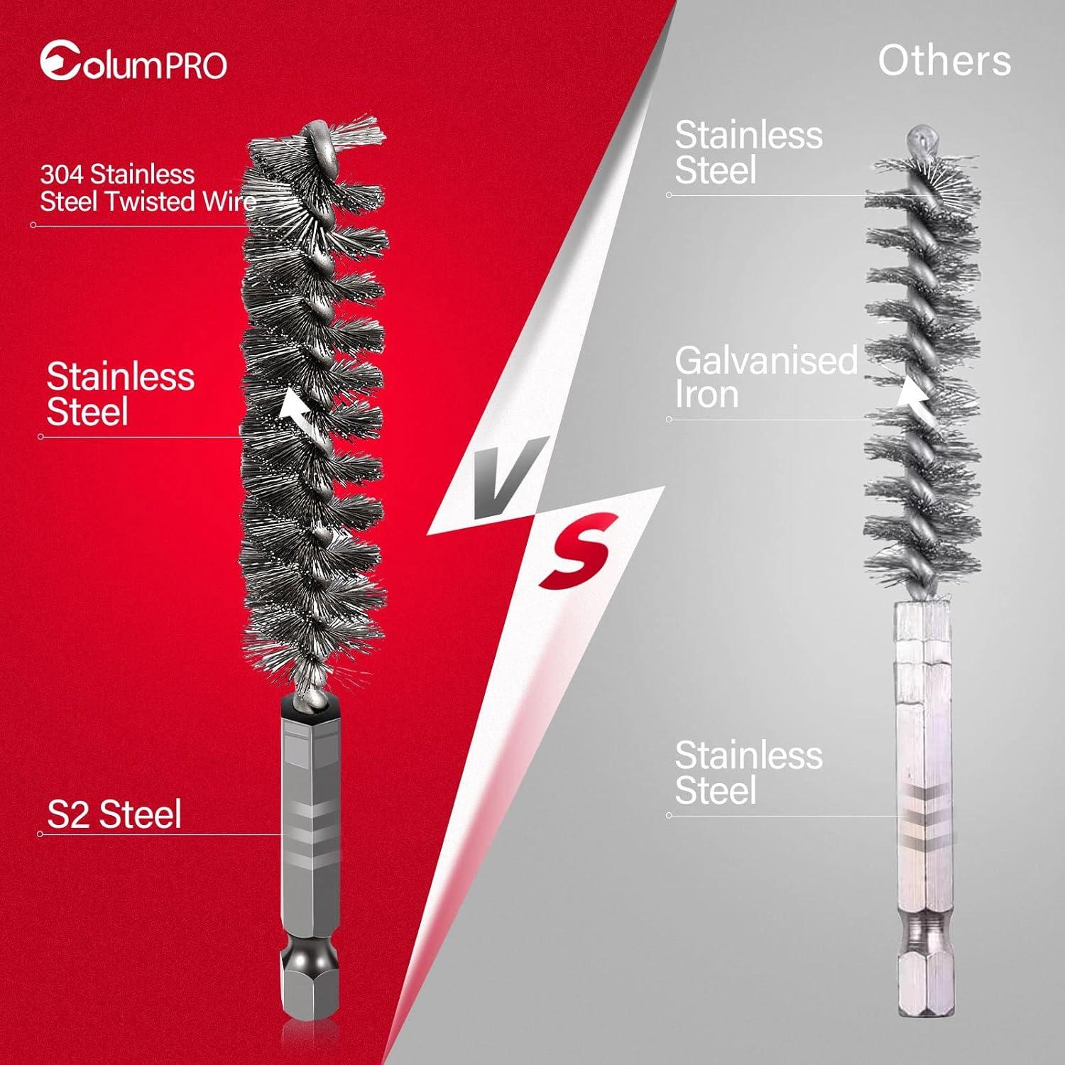 Juego de 6 Cepillos de Agujero Acero Inoxidable ColumPRO