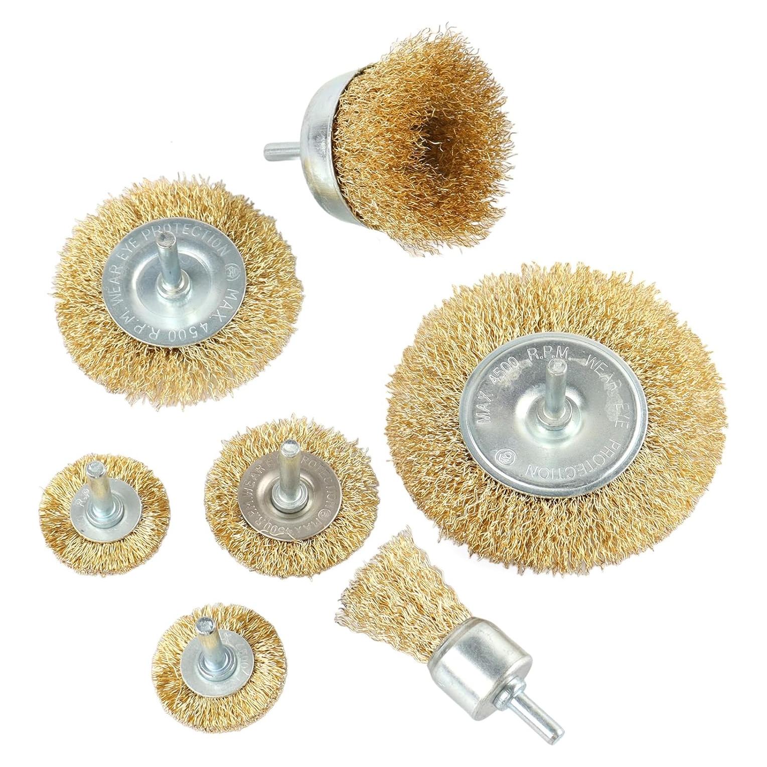 Juego de Cepillos de Alambre WENHUALI 7 Piezas 0,64 cm