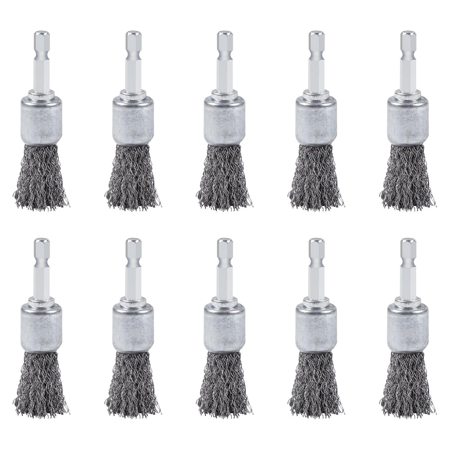 10 Cepillos de Alambre WUBOECE para Taladro 2,03 cm