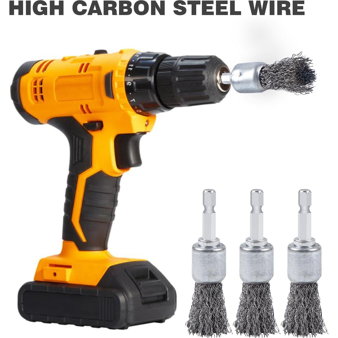 10 Cepillos de Alambre WUBOECE para Taladro 2,03 cm