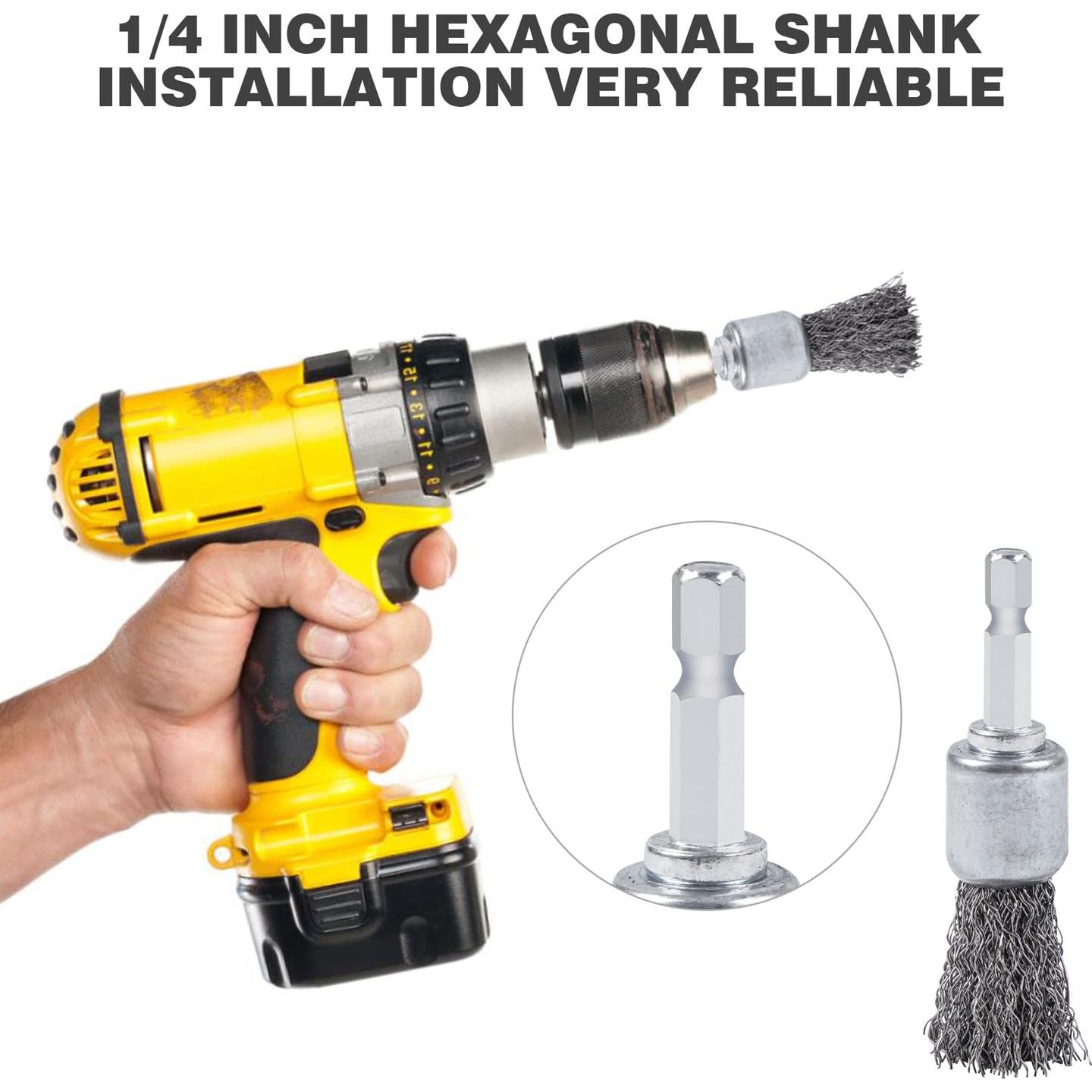 10 Cepillos de Alambre WUBOECE para Taladro 2,03 cm