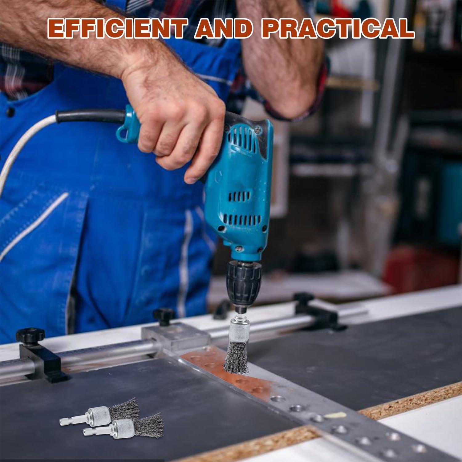 10 Cepillos de Alambre WUBOECE para Taladro 2,03 cm