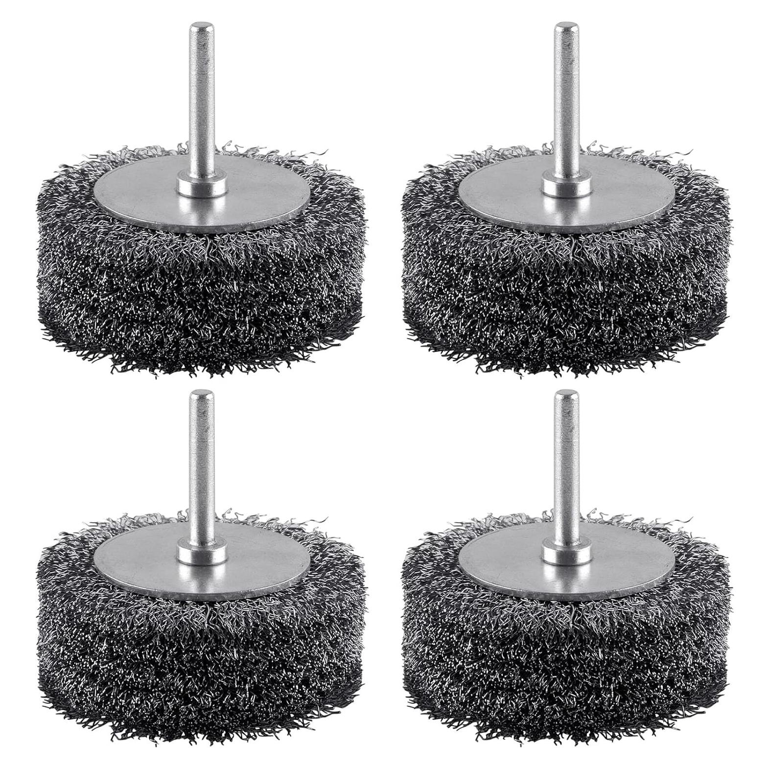 Juego de 4 Cepillos de Alambre Rocaris 3" para Taladro