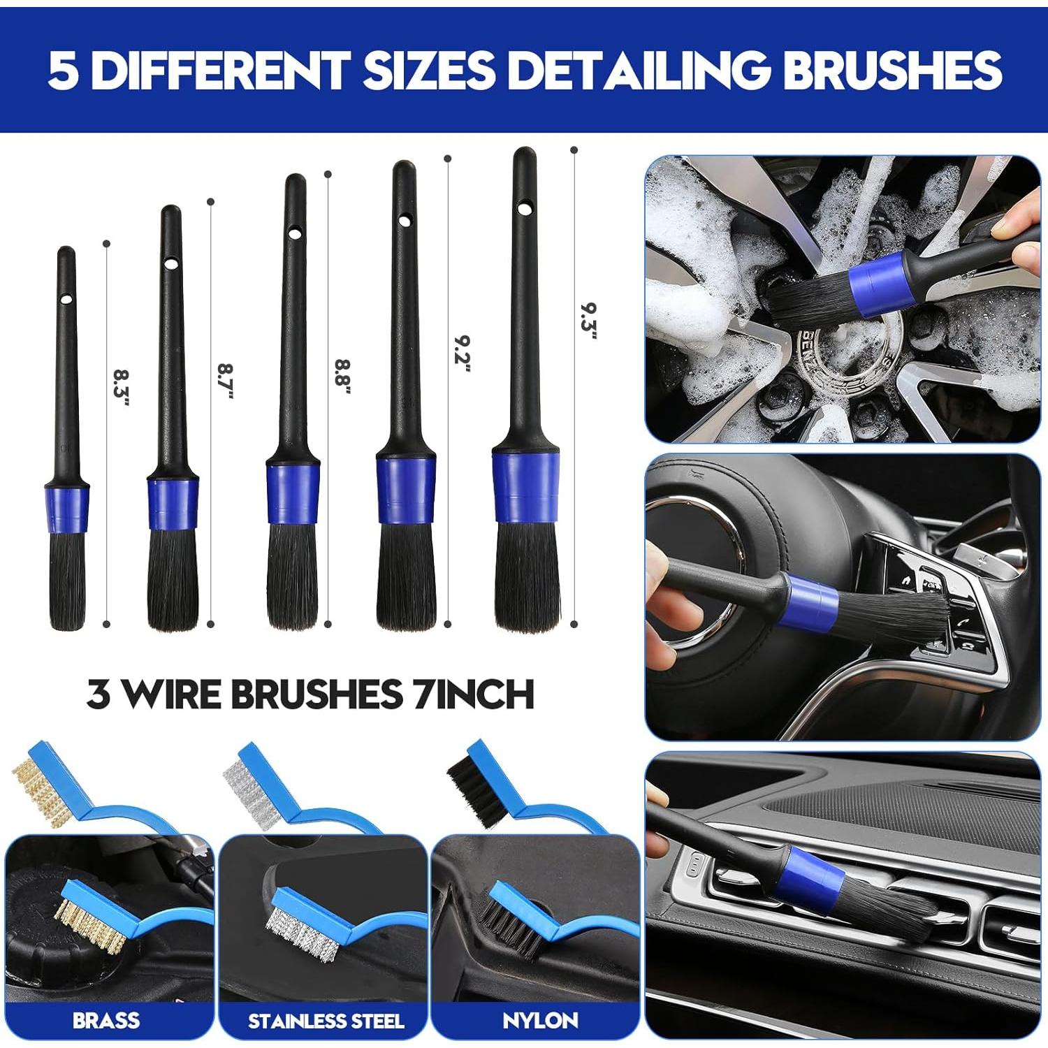 Kit de Detalle de Coche 34 Piezas Qydipclin Azul
