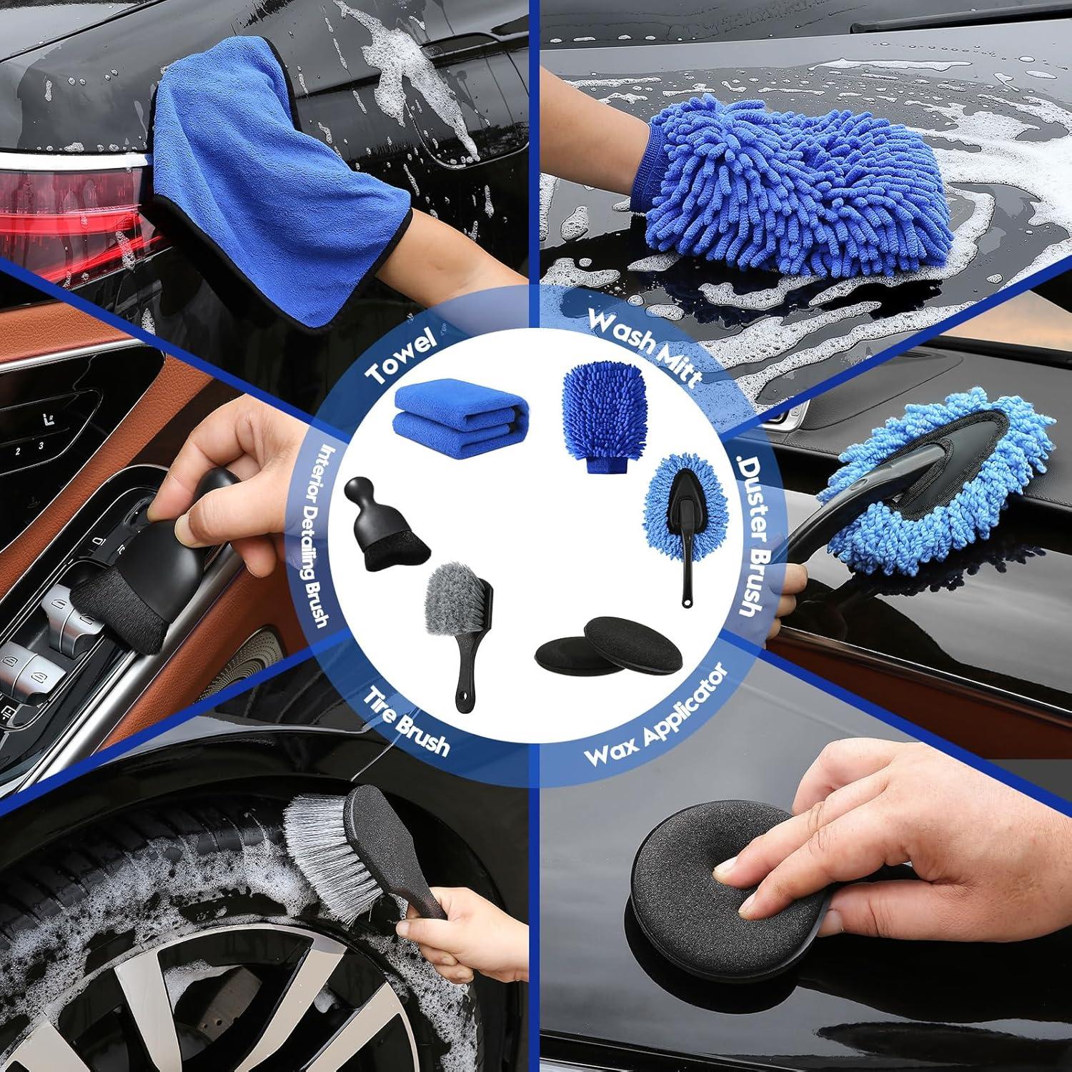 Kit de Detalle de Coche 34 Piezas Qydipclin Azul