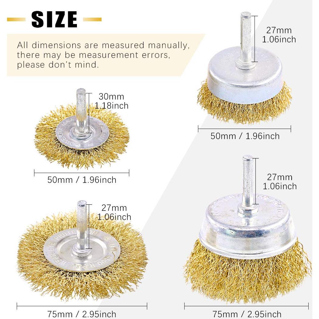 Conjunto de Cepillos de Alambre Rustark 9 Piezas 75-10 mm