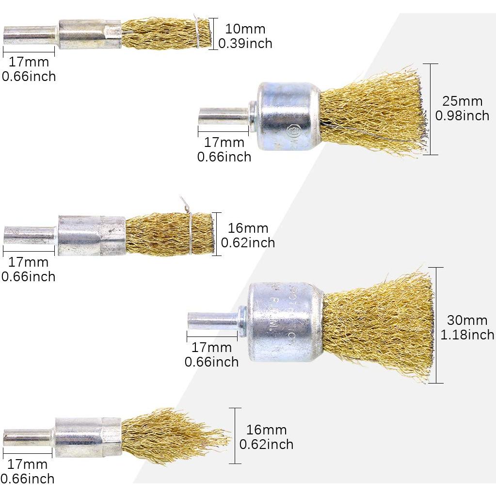 Conjunto de Cepillos de Alambre Rustark 9 Piezas 75-10 mm