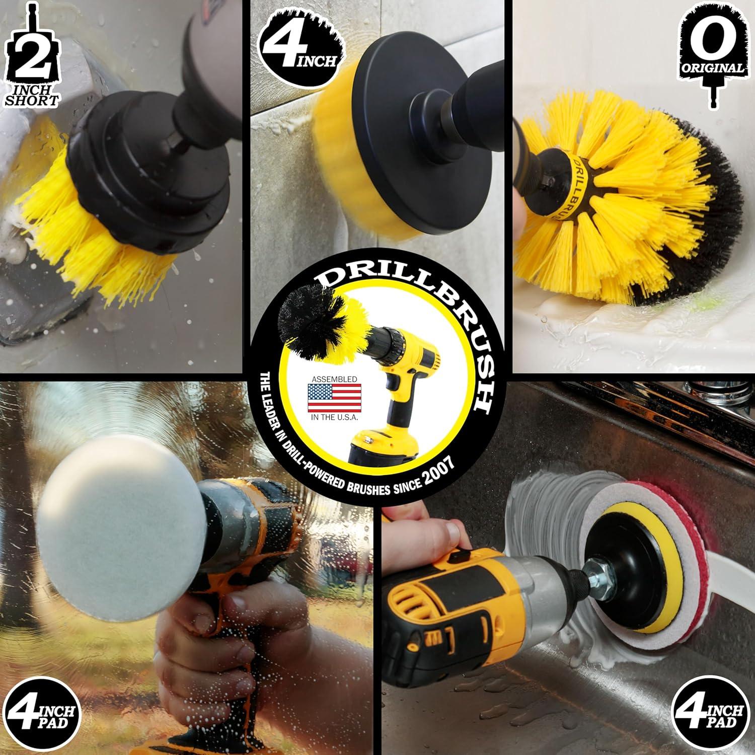 Kit de Limpieza Multifuncional Drillbrush 7 Piezas Nylon