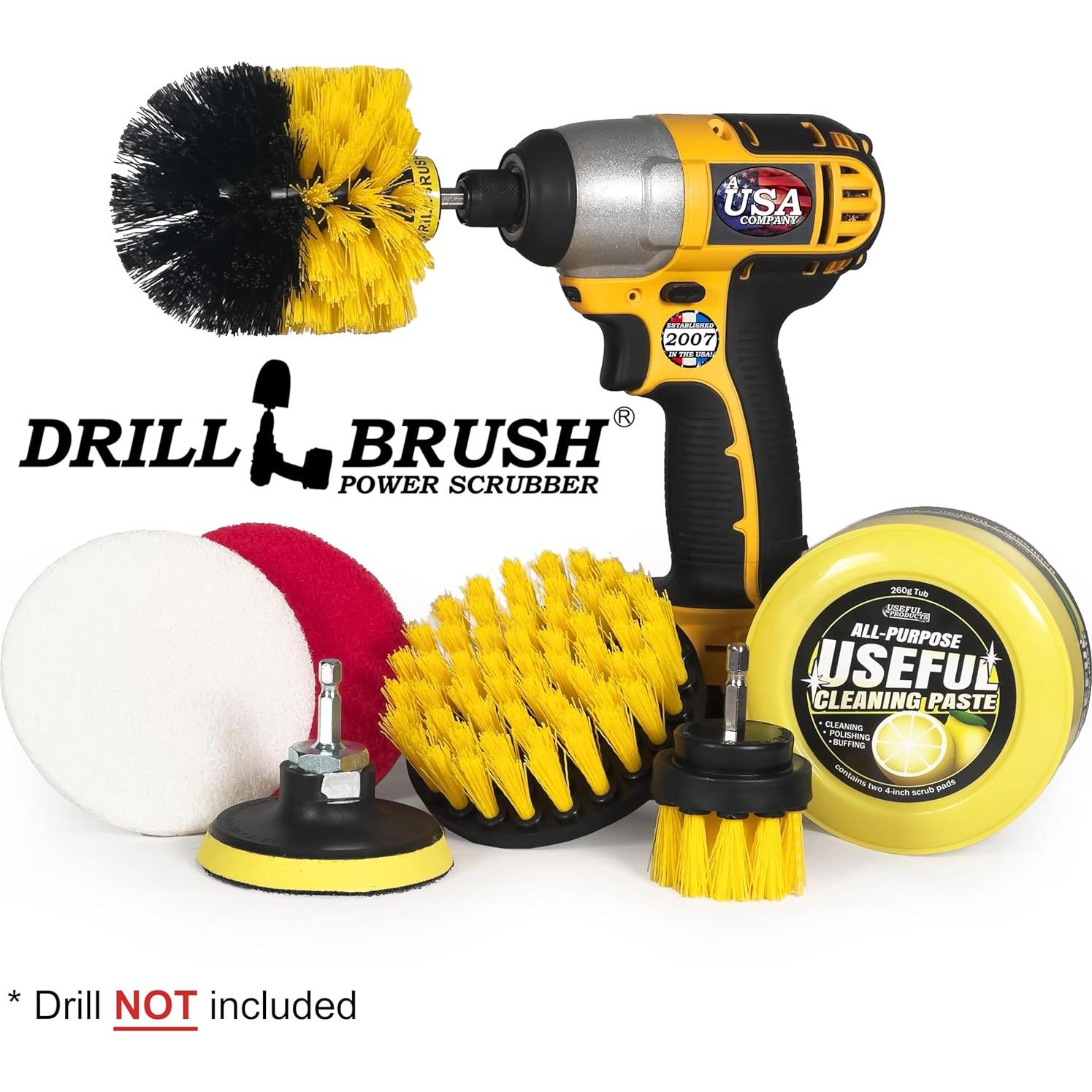 Kit de Limpieza Multifuncional Drillbrush 7 Piezas Nylon