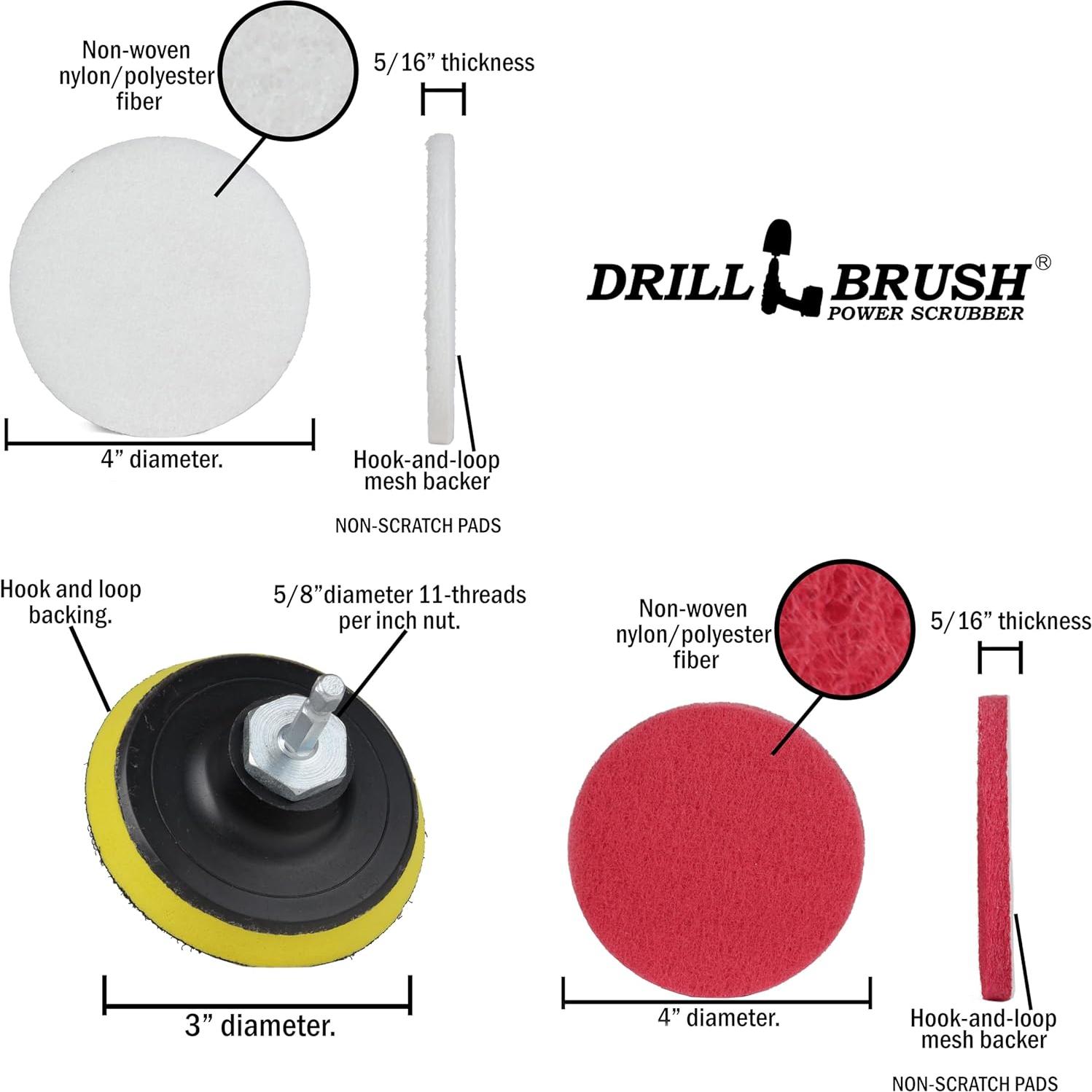Kit de Limpieza Multifuncional Drillbrush 7 Piezas Nylon