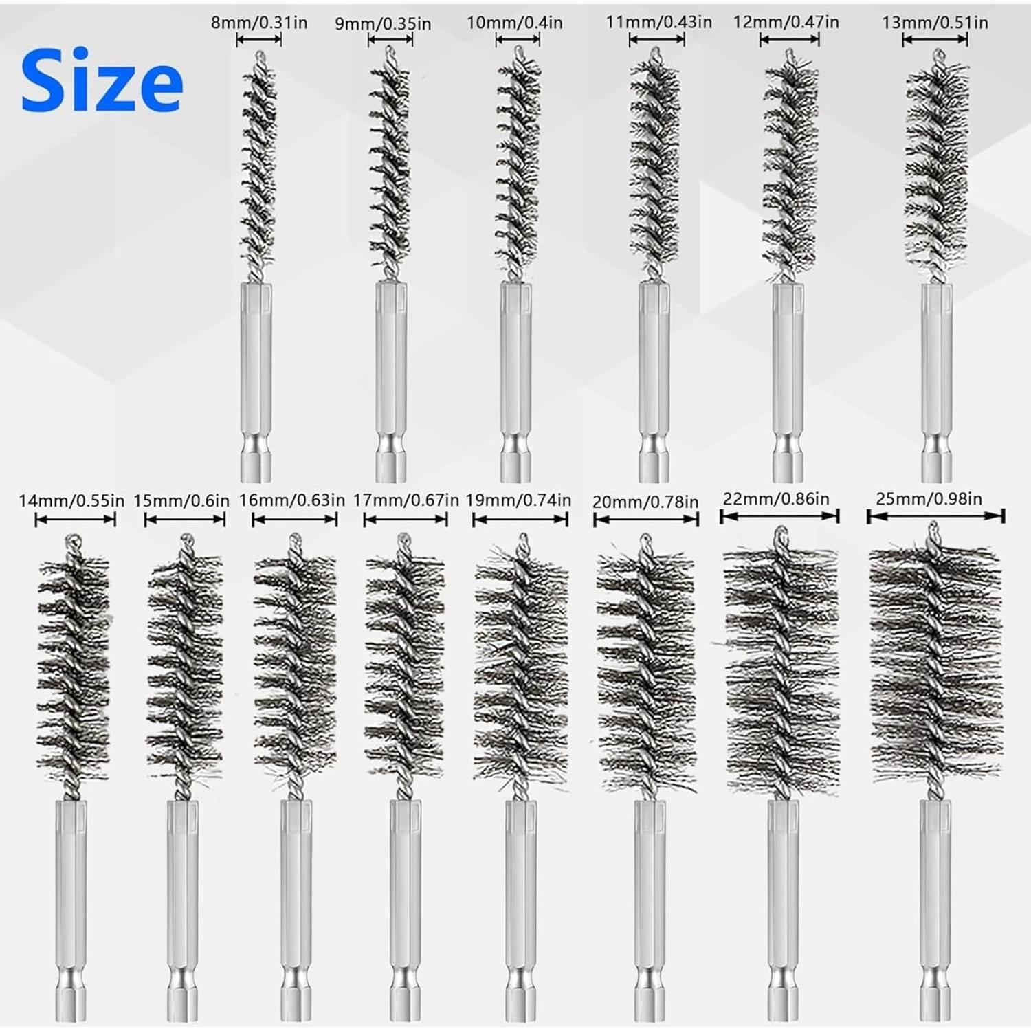 Juego de cepillos de limpieza 14 piezas Farady acero inoxidable