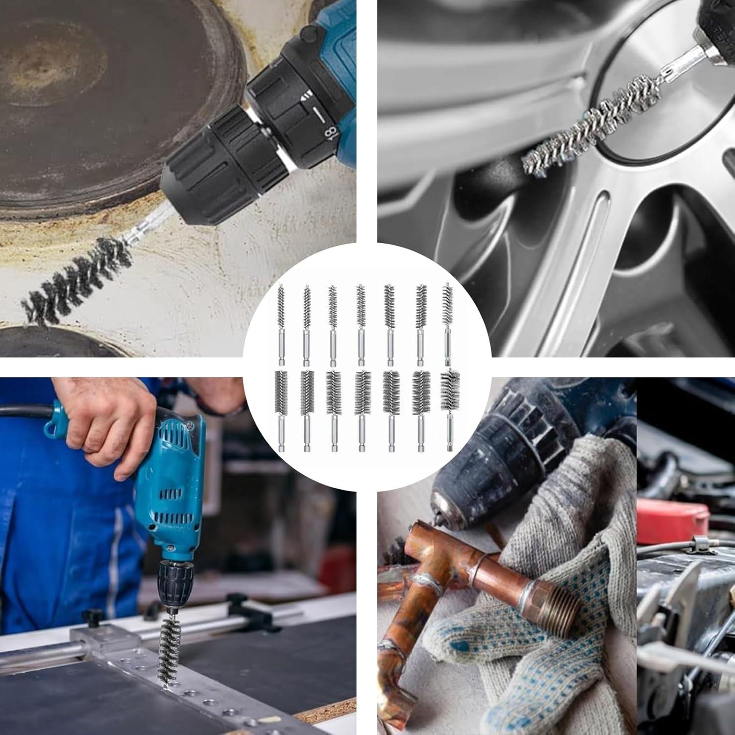 Juego de cepillos de limpieza 14 piezas Farady acero inoxidable