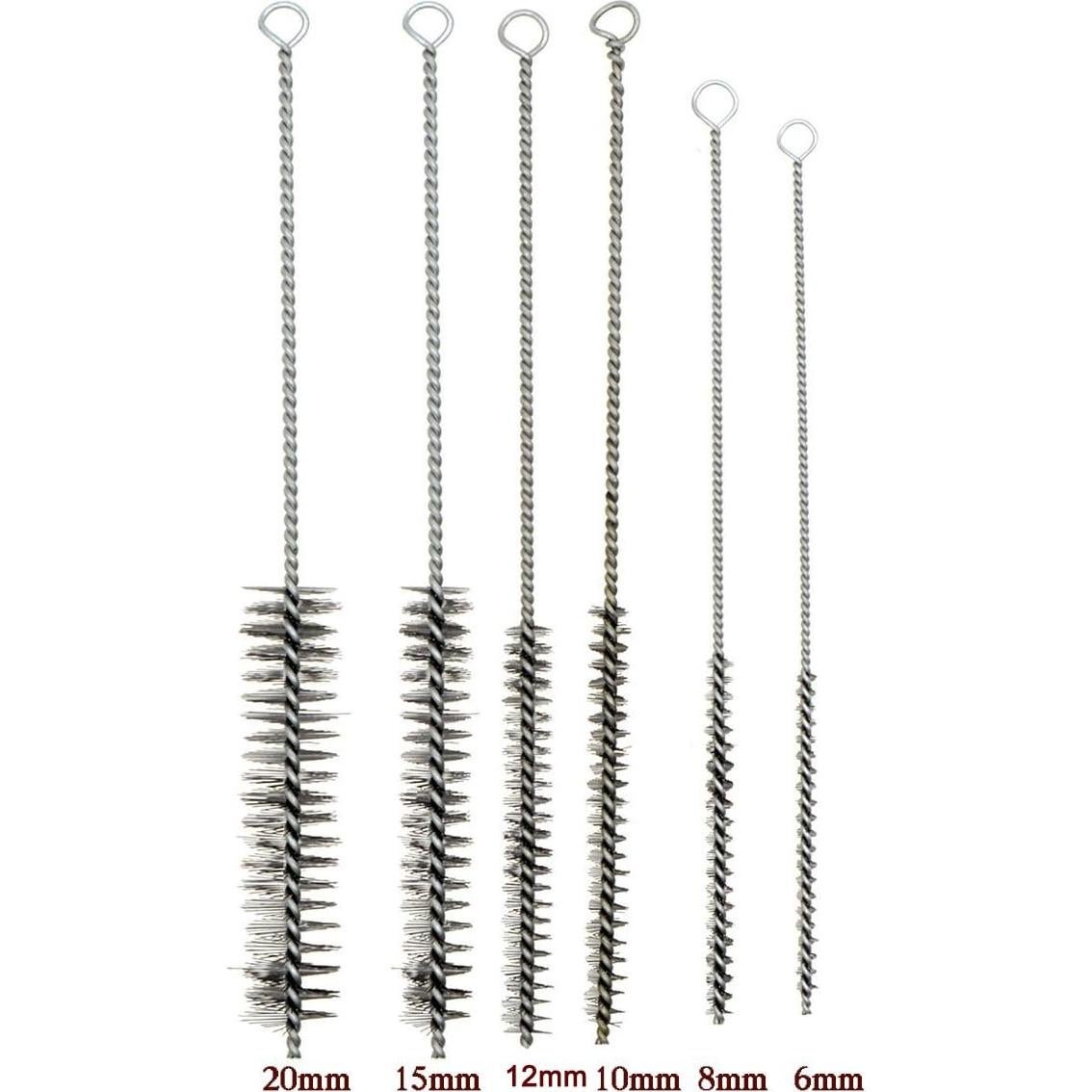 YXQ Kit de Cepillos de Tubo 12 Piezas Acero Inoxidable y Latón