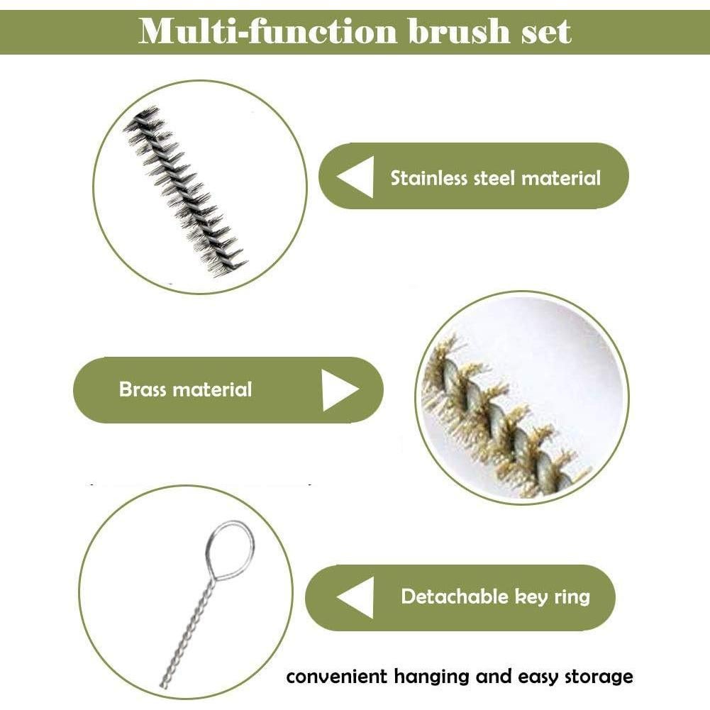 YXQ Kit de Cepillos de Tubo 12 Piezas Acero Inoxidable y Latón