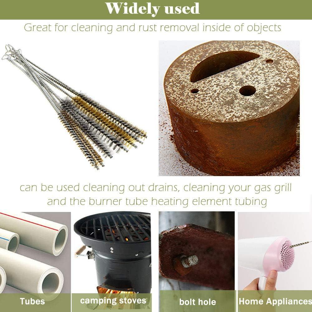 YXQ Kit de Cepillos de Tubo 12 Piezas Acero Inoxidable y Latón