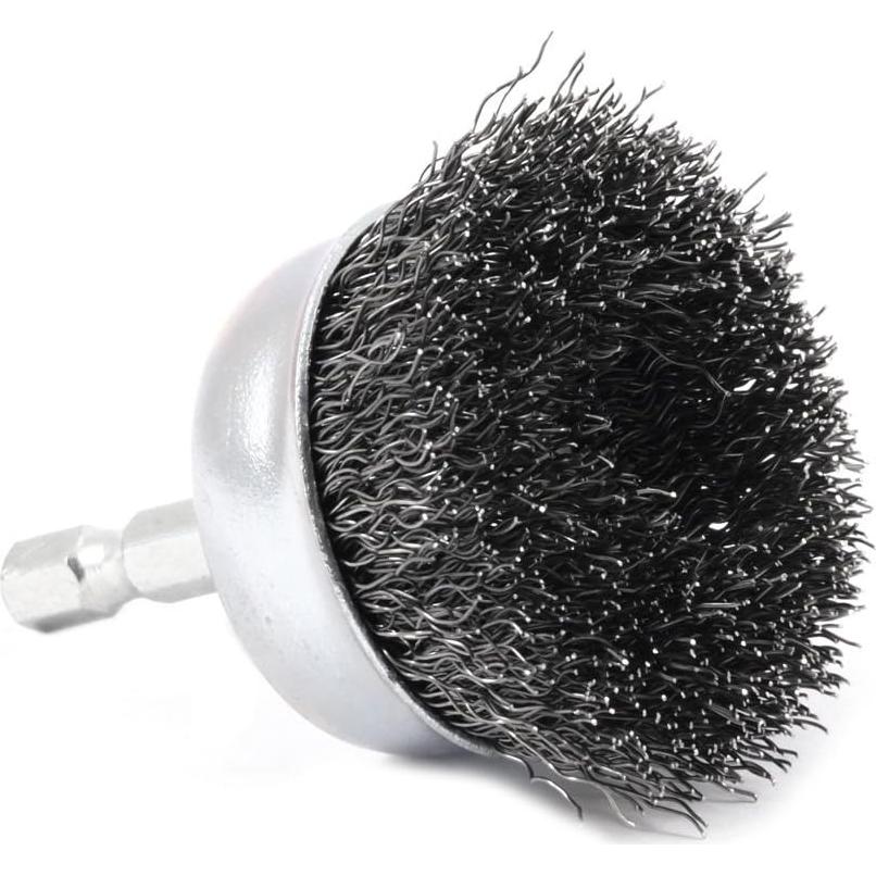 Cepillo de copa de alambre Forney 72729 50.8mm crimpado grueso