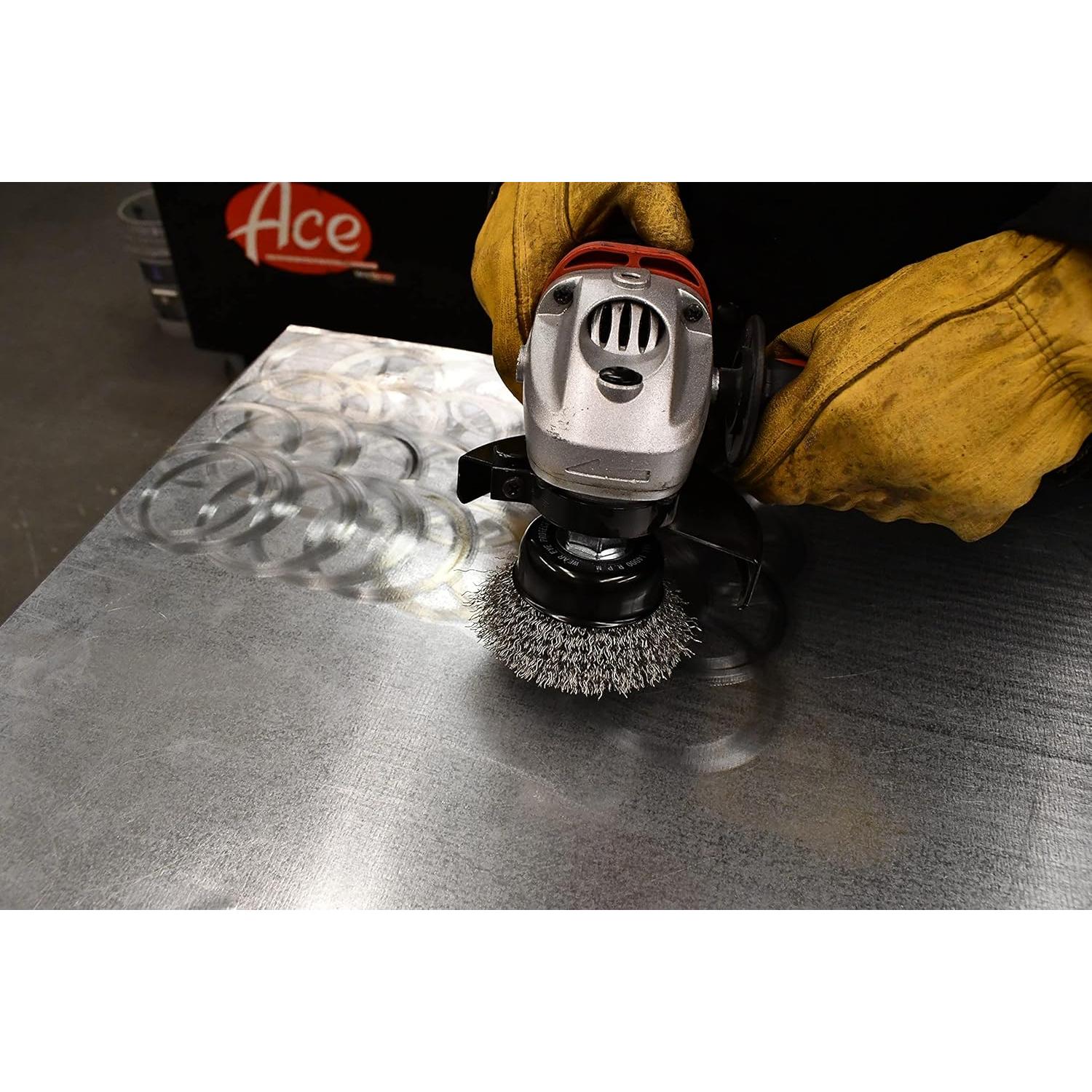 Cepillo de copa de alambre Forney 72729 50.8mm crimpado grueso