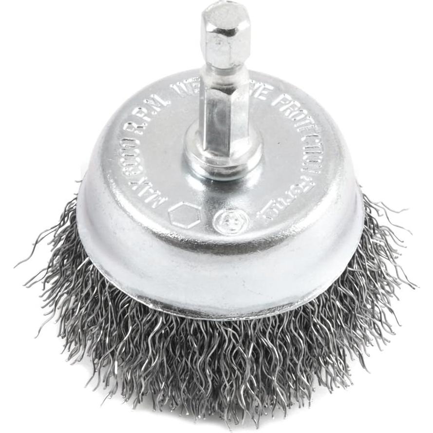 Cepillo de copa de alambre Forney 72729 50.8mm crimpado grueso