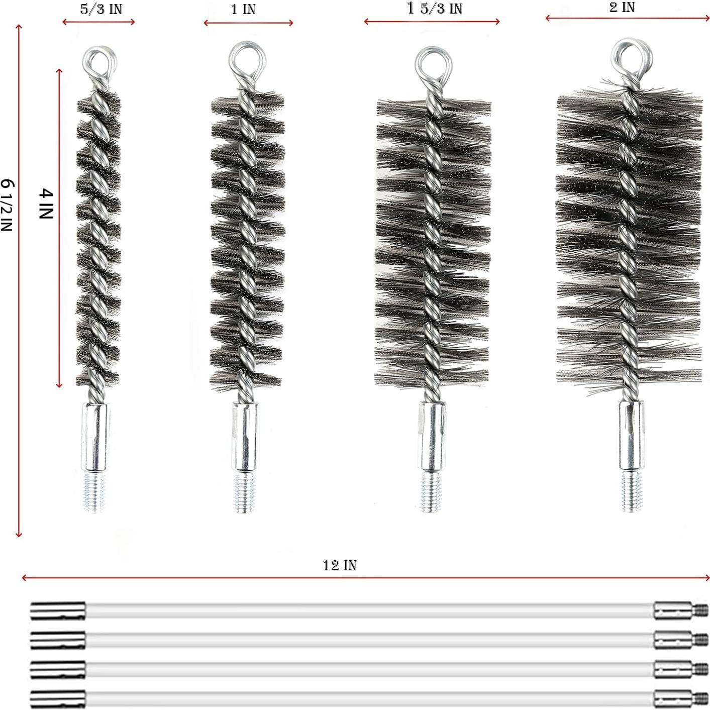 Juego de cepillos de limpieza Ctsyuqoo 4 piezas acero inoxidable