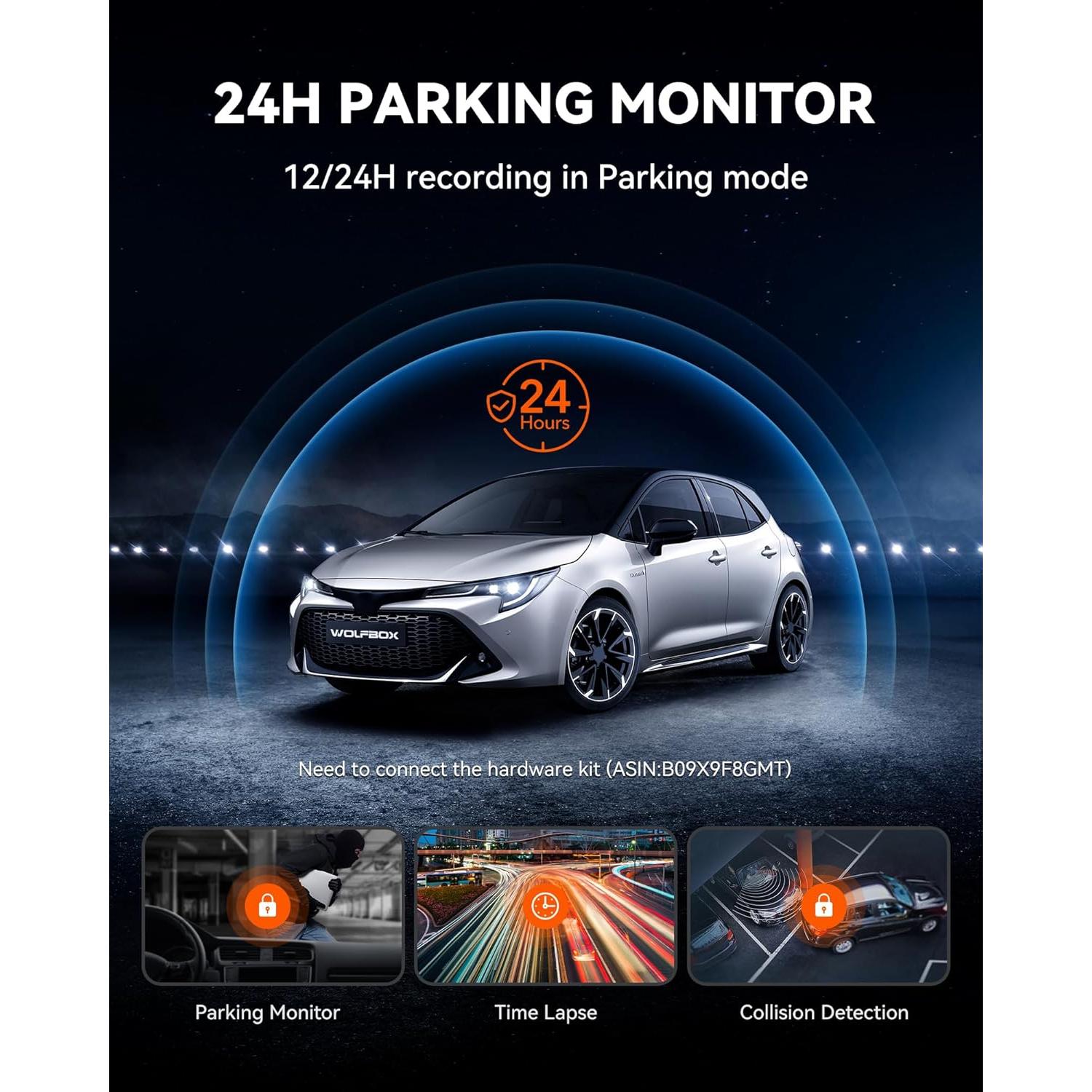 Cámara de Espejo Retrovisor WOLFBOX G930 4K 10" con WiFi y GPS