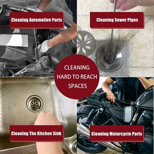 Juego de cepillos de limpieza Ctsyuqoo 8 piezas 40 cm acero