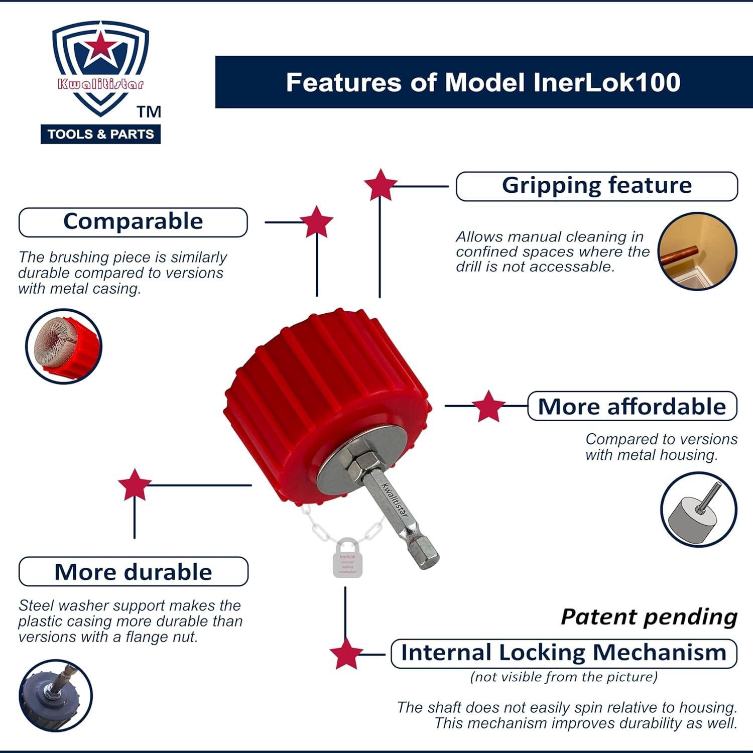 Juego de limpiadores de tuberías Kwalitistar 1.0" 4 piezas