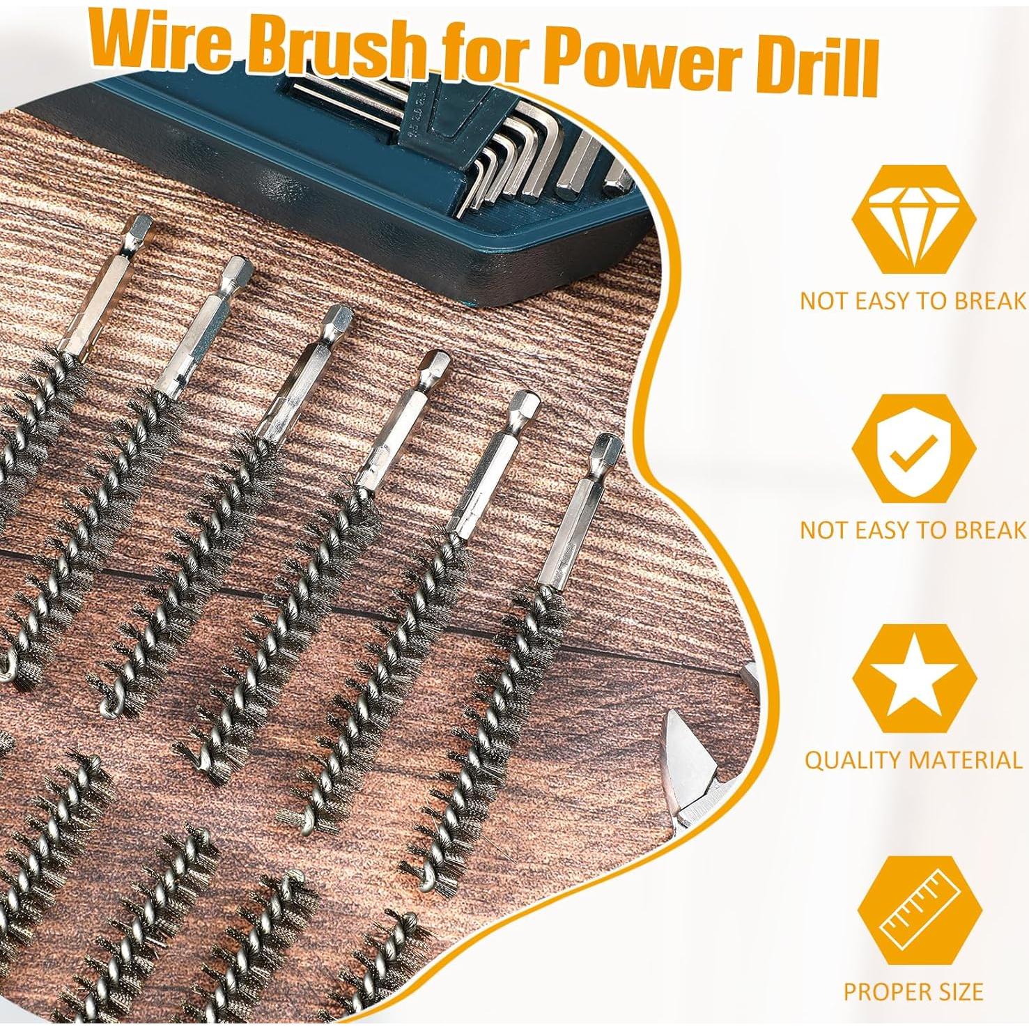 Cepillo de Alambre Geiserailie para Taladro Eléctrico 20 Pzas