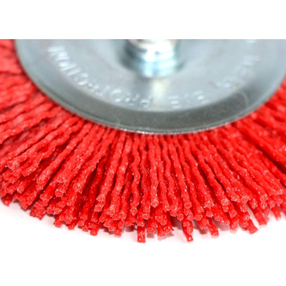 Juego de cepillos de alambre nylon FPPO 3 piezas 7,62 y 10,16 cm