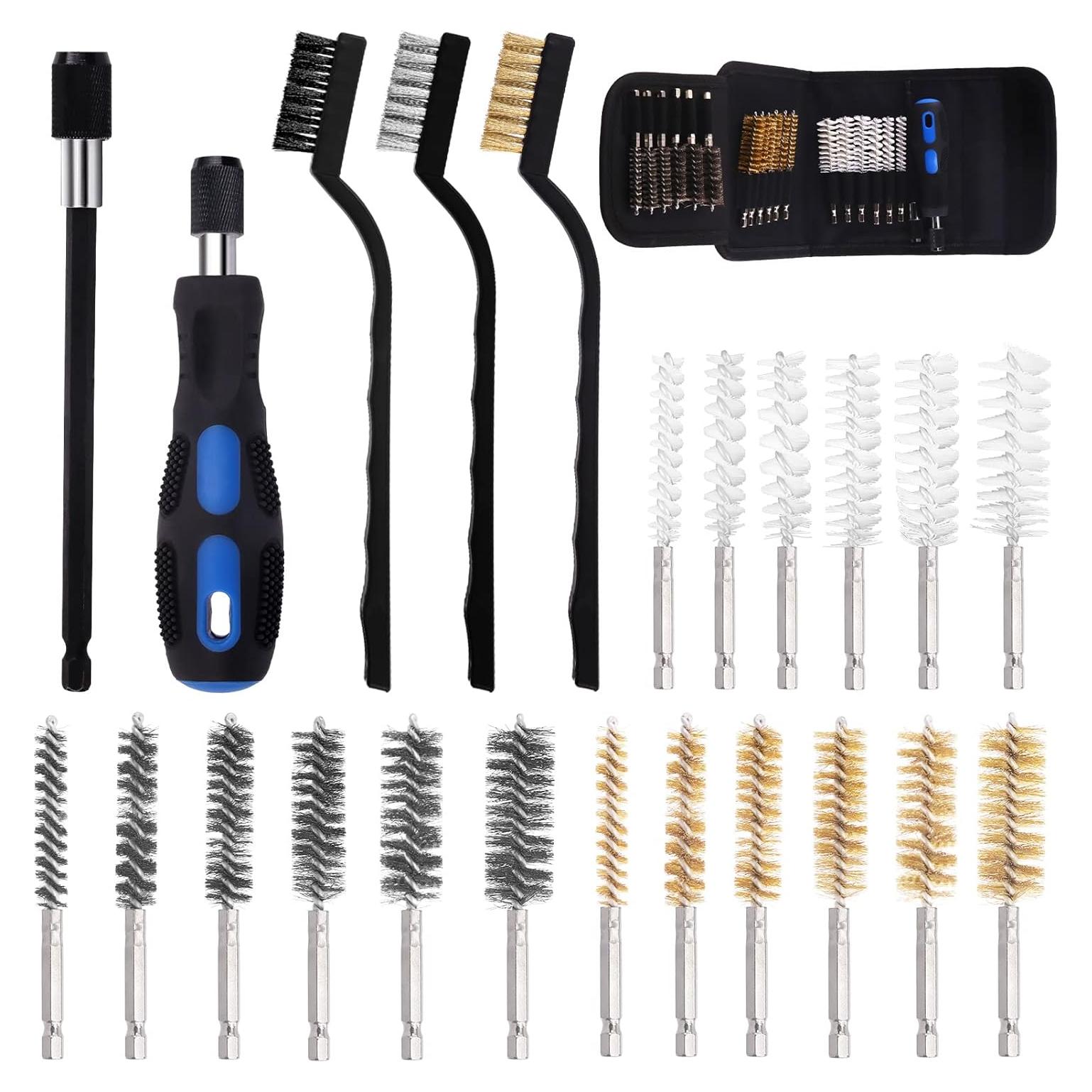 Kit de Cepillos de Alambre Swpeet 24 Piezas 3 Materiales