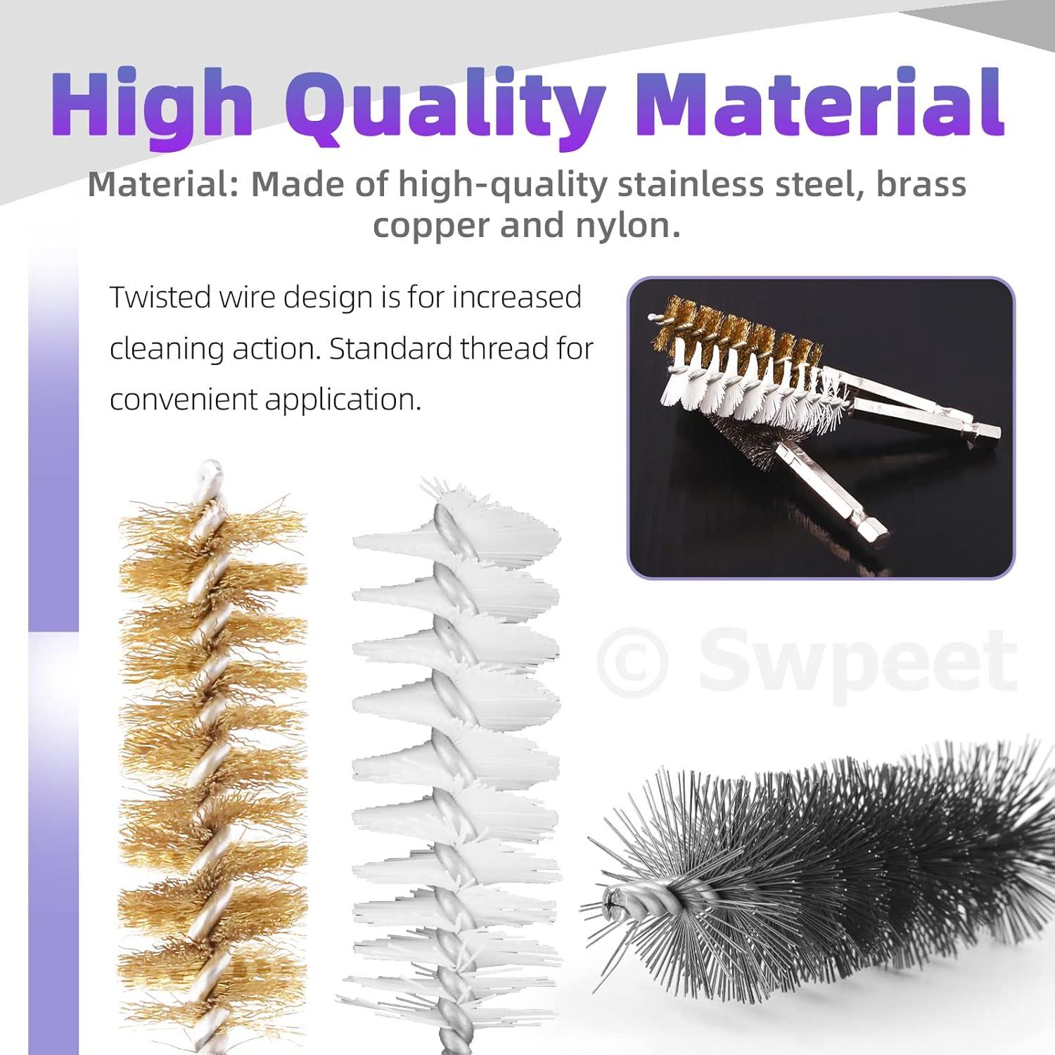 Kit de Cepillos de Alambre Swpeet 24 Piezas 3 Materiales