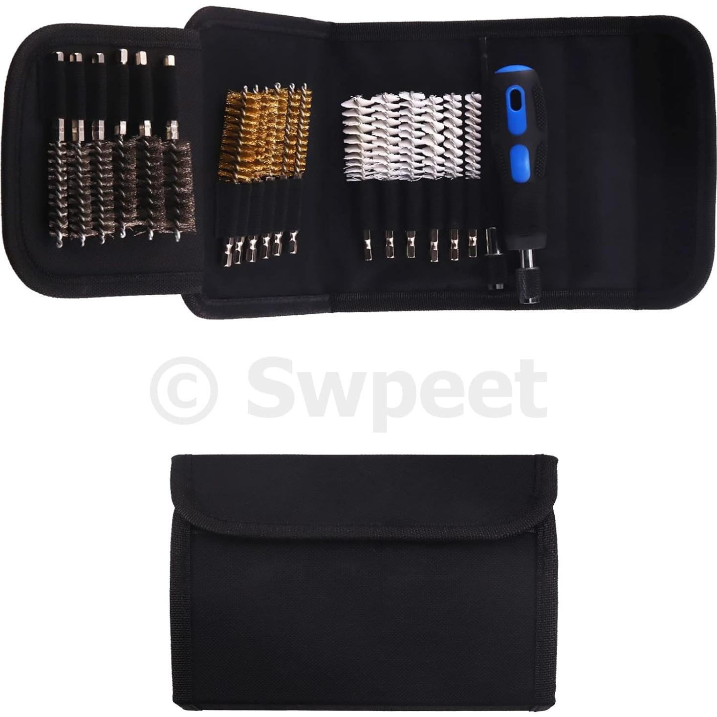 Kit de Cepillos de Alambre Swpeet 24 Piezas 3 Materiales