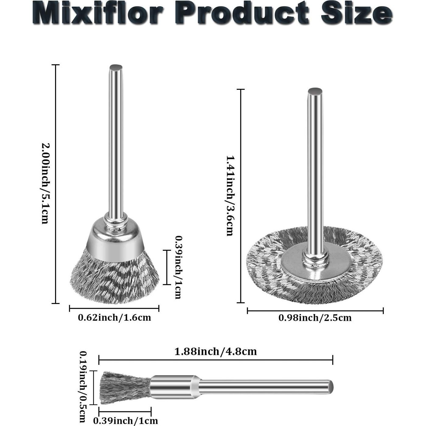 Juego de Cepillos de Alambre 42 Piezas Mixiflor 1/8"