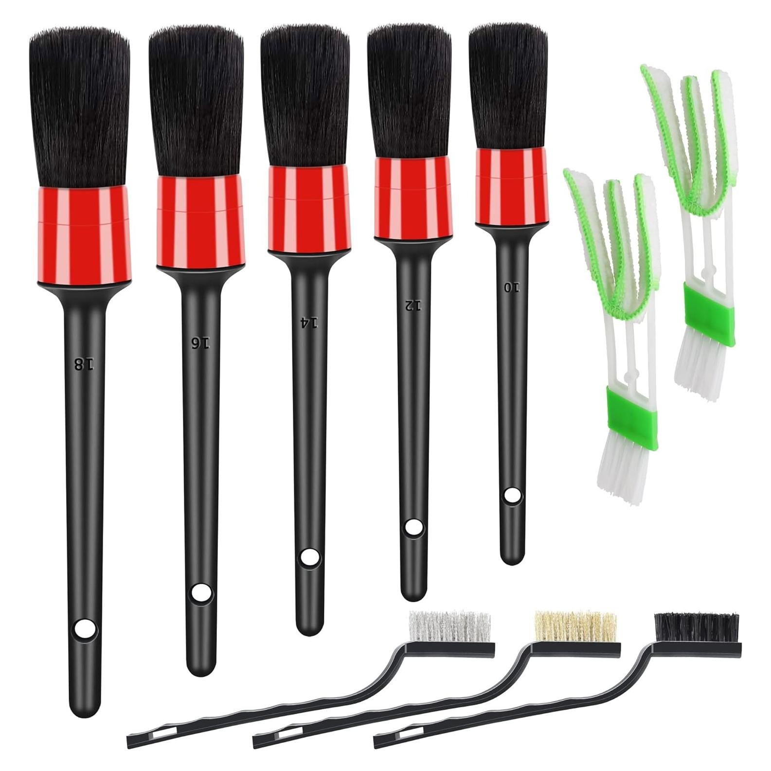 Juego de 10 cepillos detailing HMPLL para automóviles