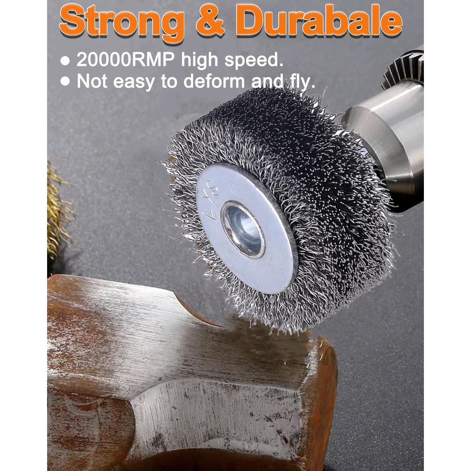 Rocaris Cepillo de Alambre para Taladro 2 Pulgadas 2 Pzs