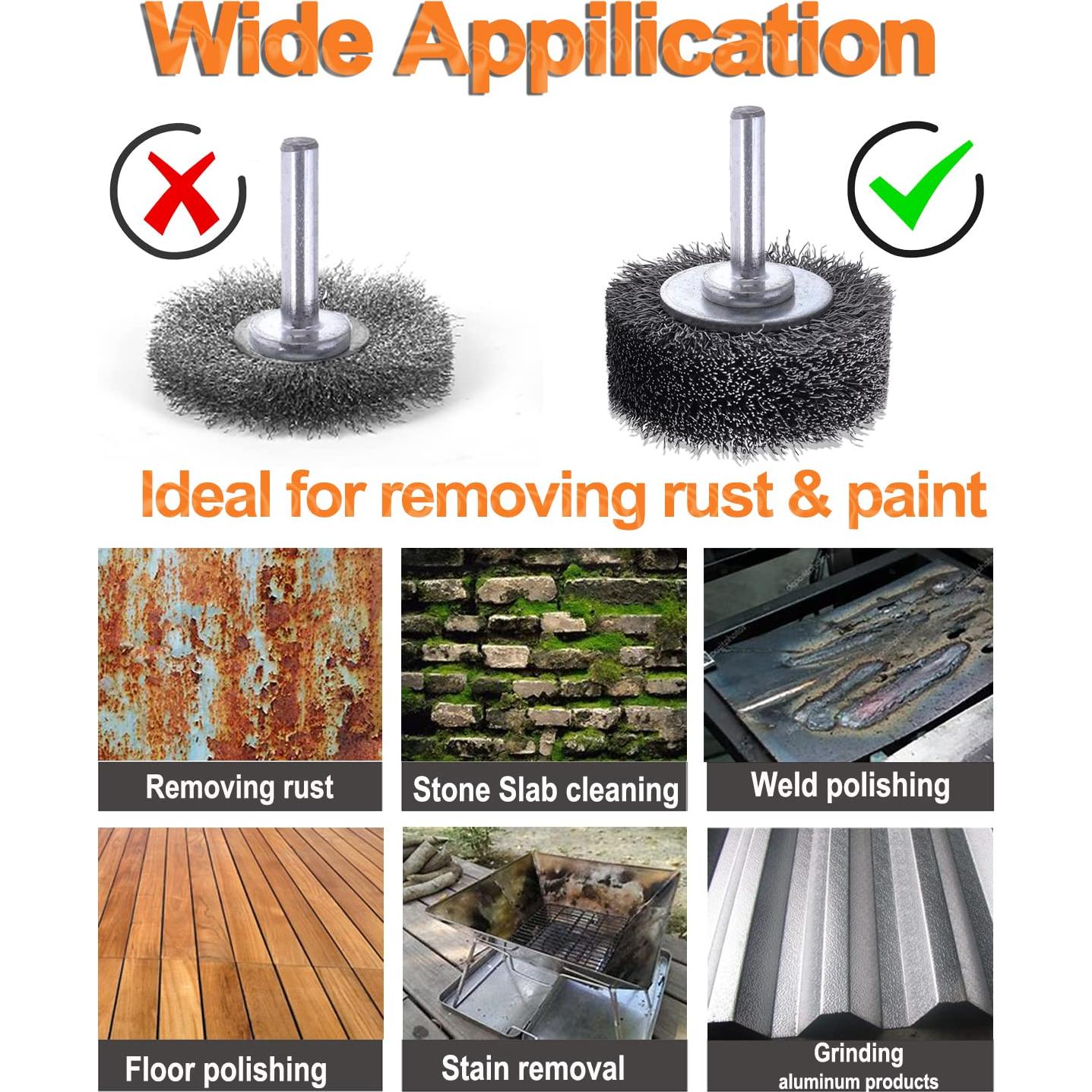 Rocaris Cepillo de Alambre para Taladro 2 Pulgadas 2 Pzs