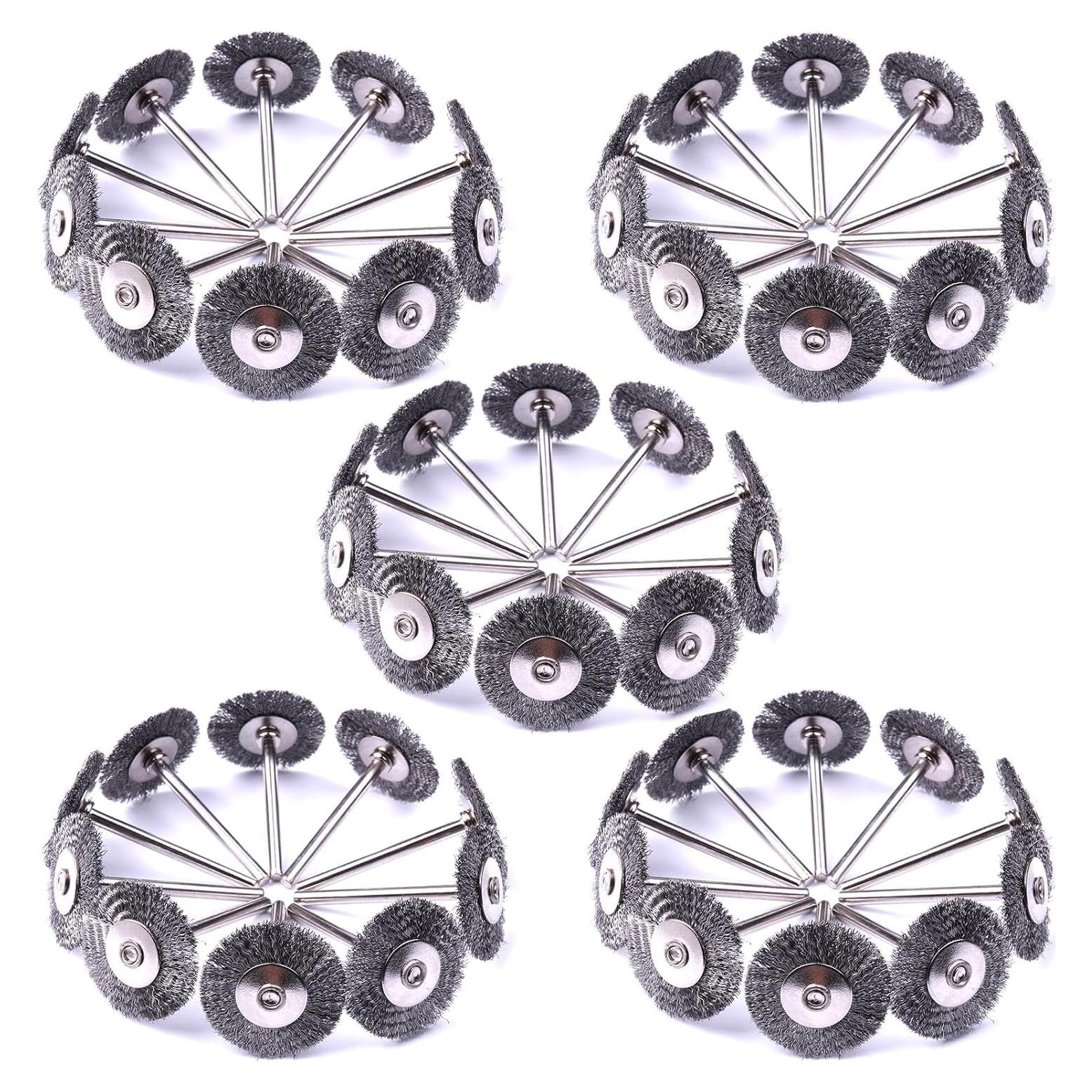 Juego de Cepillos de Alambre ATOPLEE 50pcs 25mm para Taladro