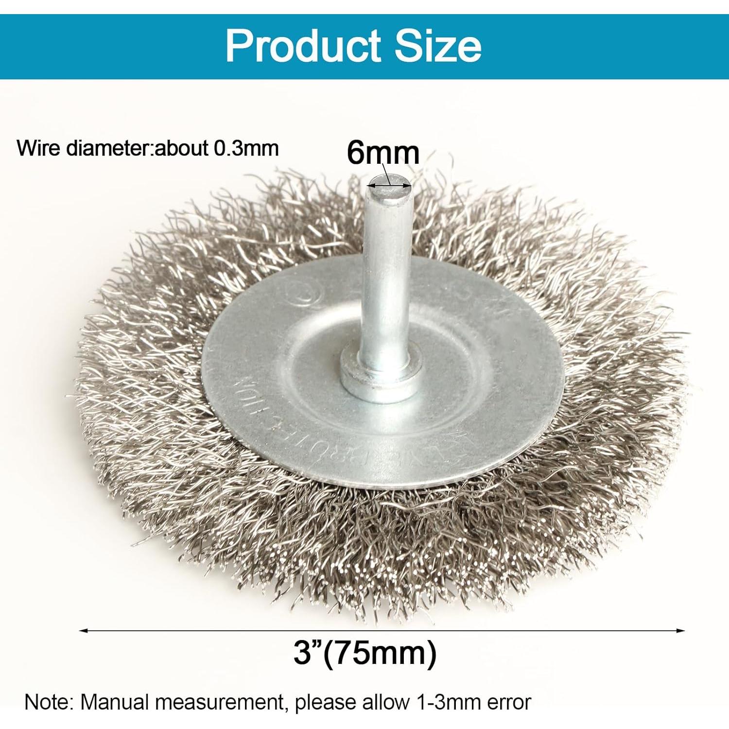 Kit de cepillos de alambre FPPO 4 piezas 75 mm para taladro