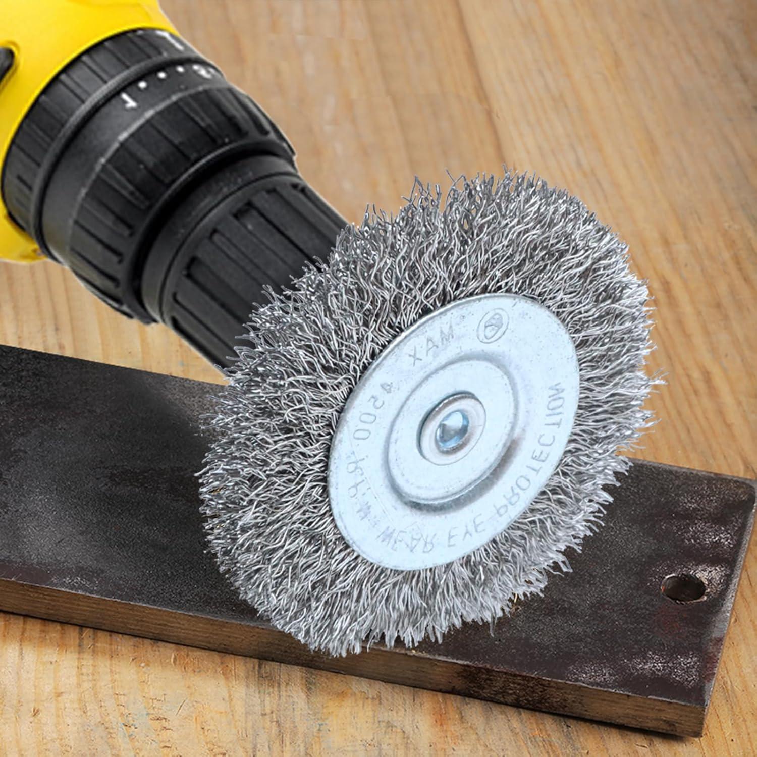 Kit de cepillos de alambre FPPO 4 piezas 75 mm para taladro