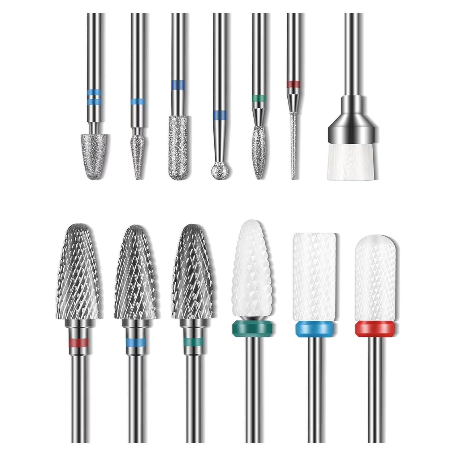 Set de 13 Brocas para Uñas Depvko - Carburo y Cerámica