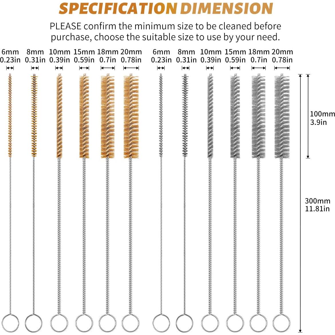 Juego de cepillos de alambre LESHUA 12 piezas 31.75 cm