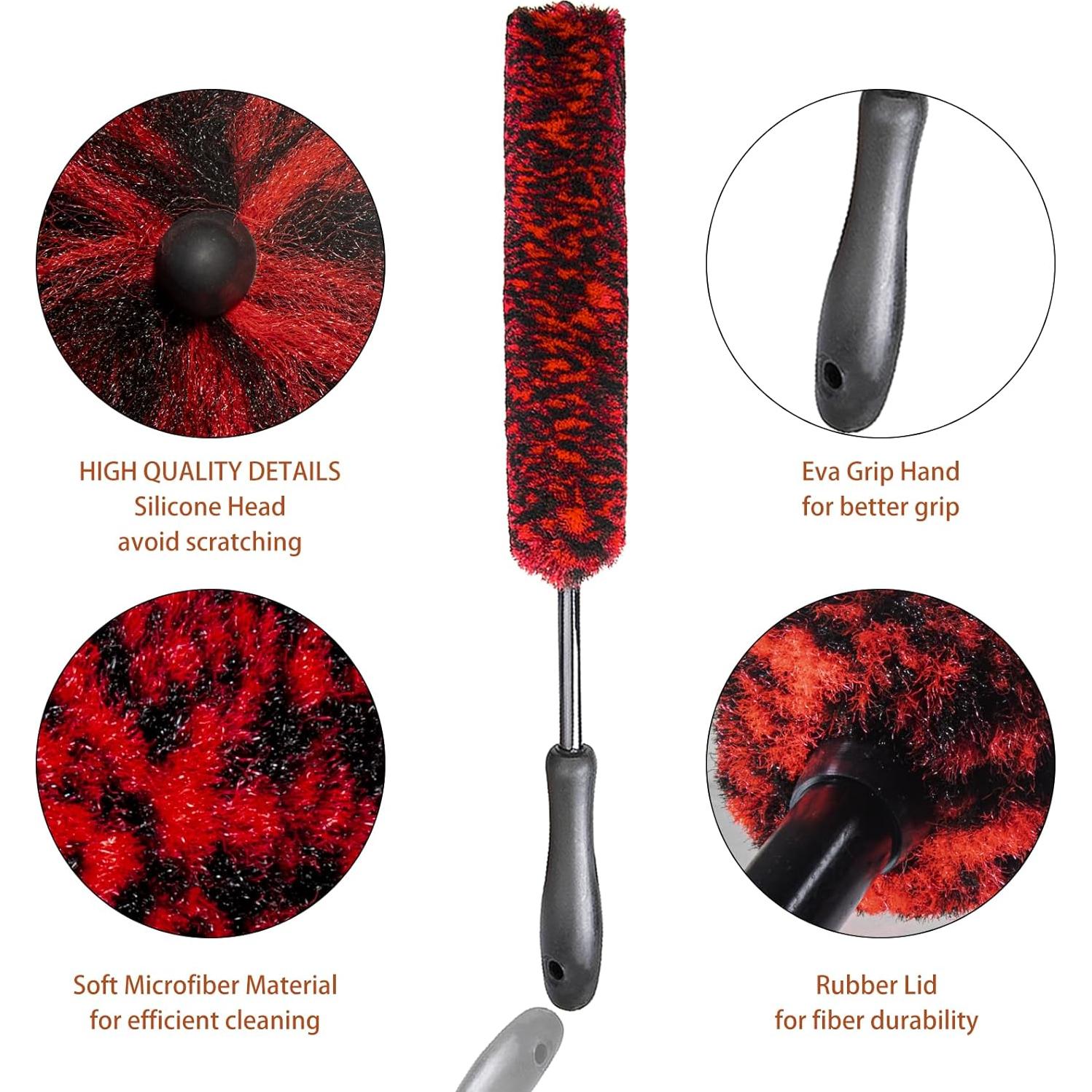 Cepillo Limpiador de Ruedas Bzczh de Lana Sintética 43cm