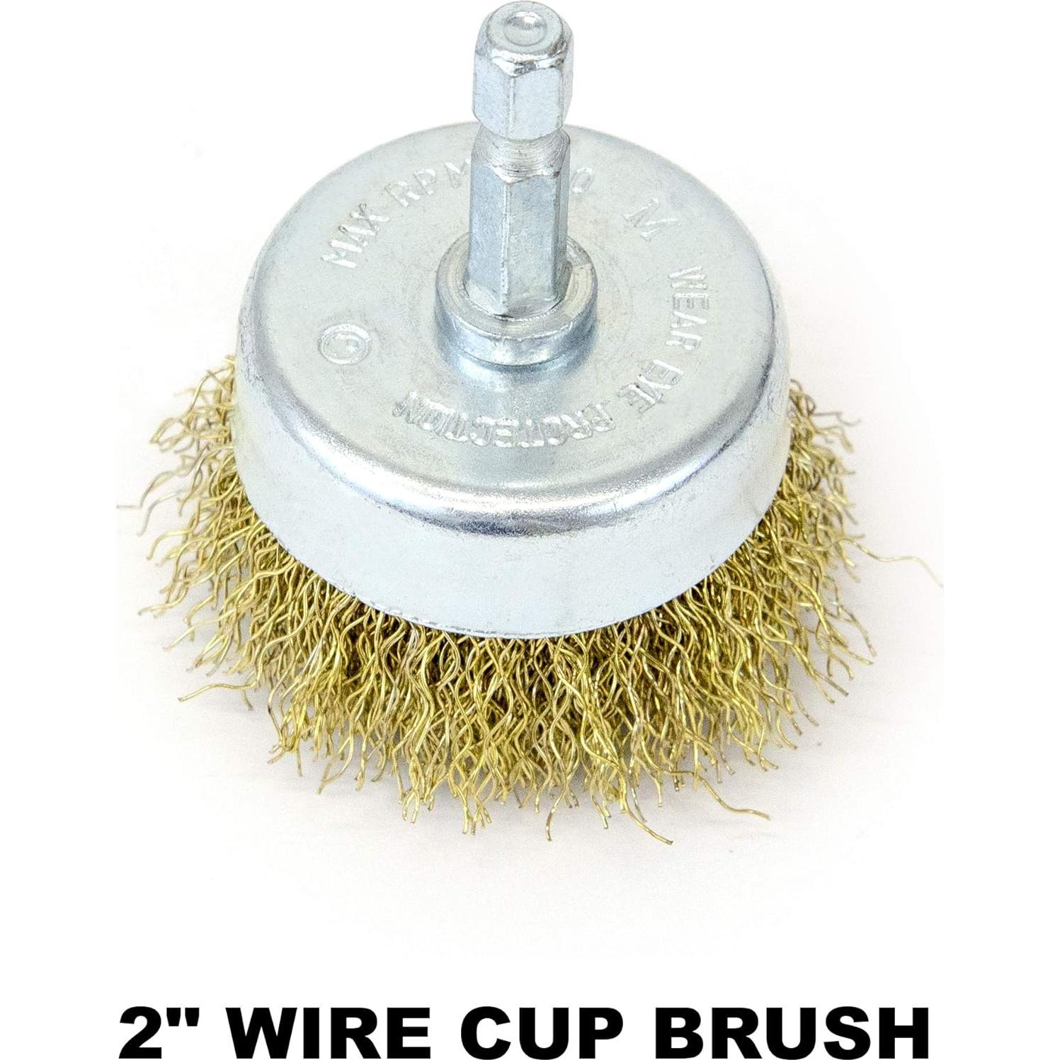 Juego de 6 cepillos de alambre Mibro 971531 3" para óxido