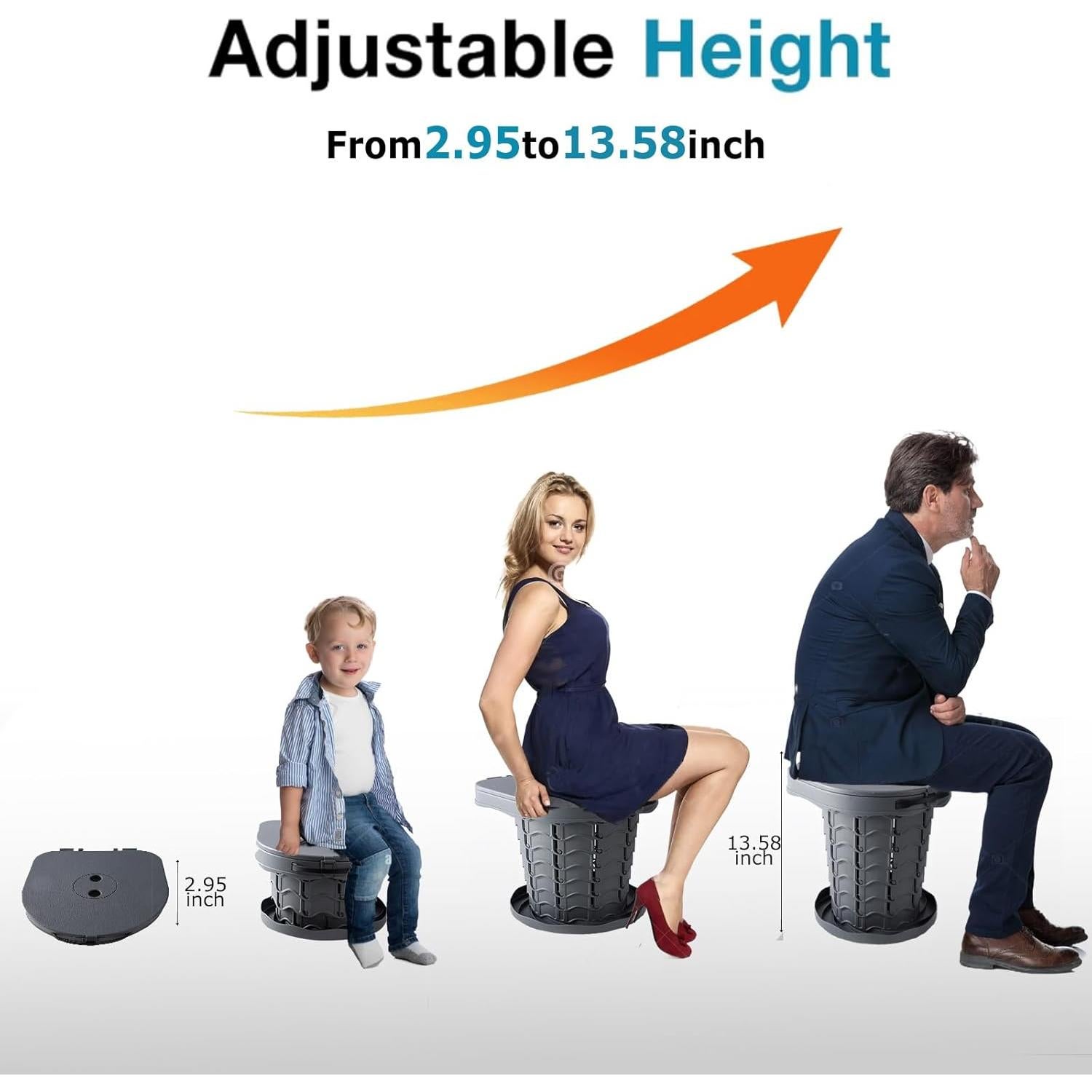 Inodoro portátil KPR retráctil 1.32 kg ajustable camping