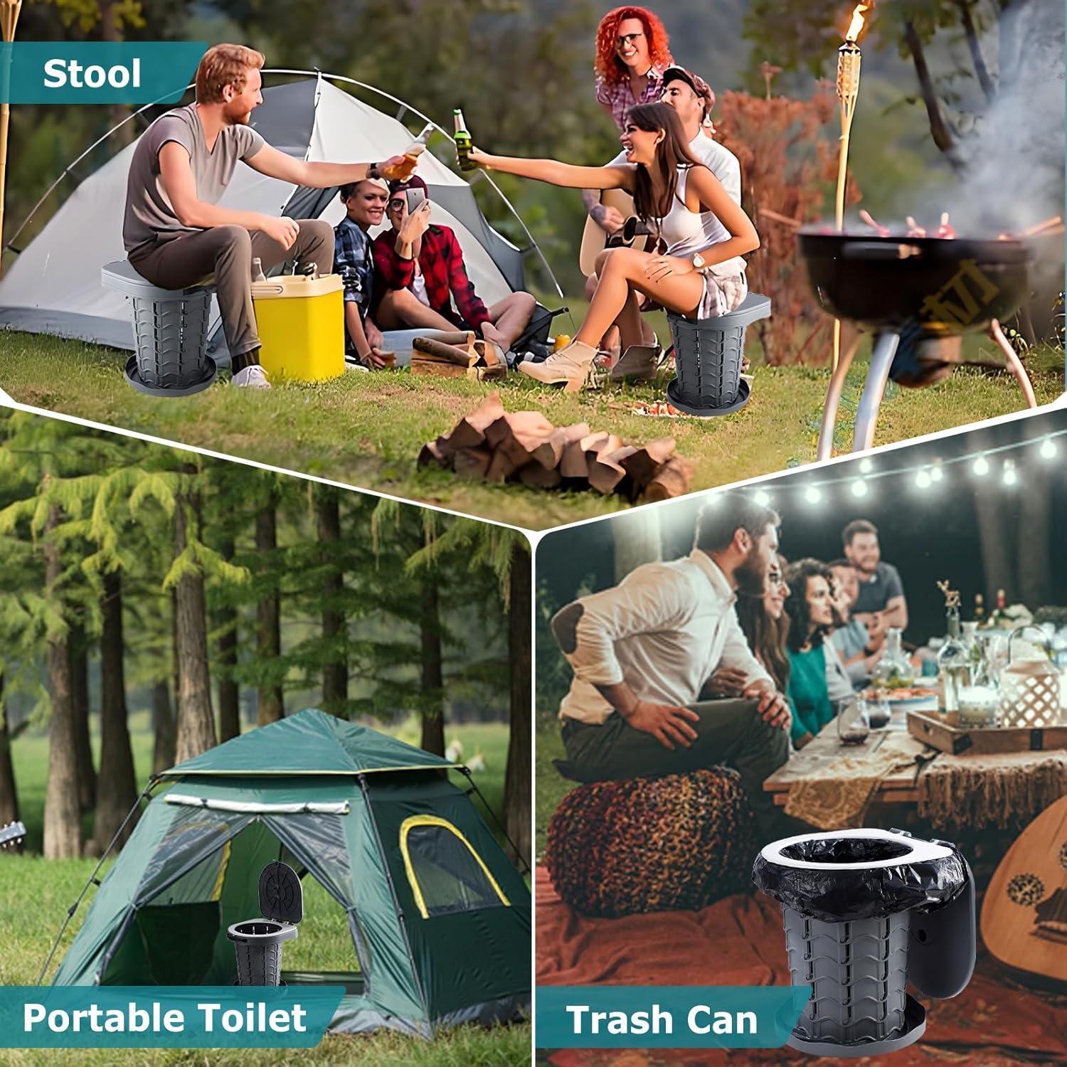 Inodoro portátil KPR retráctil 1.32 kg ajustable camping